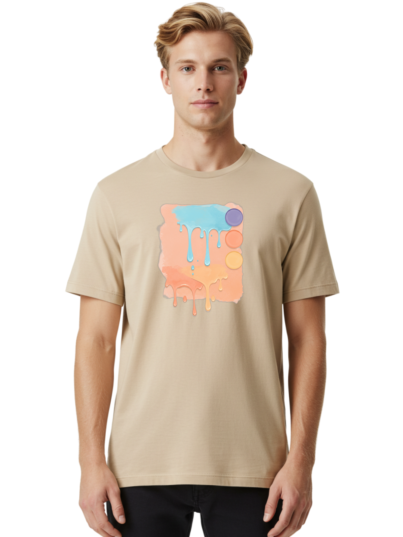 Pastel-Paint-Splash Men'S Graphic Tee, 100% Cotton, Comfortable Casual Summer Wear, Machine Washable, Vintage Camera, Old Camera, Antique Camera, Black Camera, Classic Photography, Photography Equipment, Nostalgic Device, Film Camera, Baj619