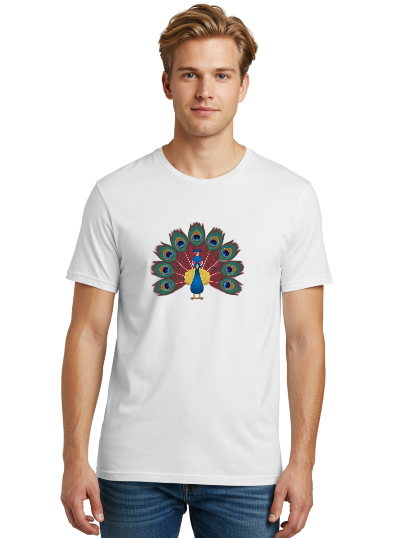 Peacock-1 Men'S Graphic Tee, 100% Cotton, Comfortable Casual Summer Wear, Machine Washable, Vintage Camera, Old Camera, Antique Camera, Black Camera, Classic Photography, Photography Equipment, Nostalgic Device, Film Camera, Camera Art Baj620
