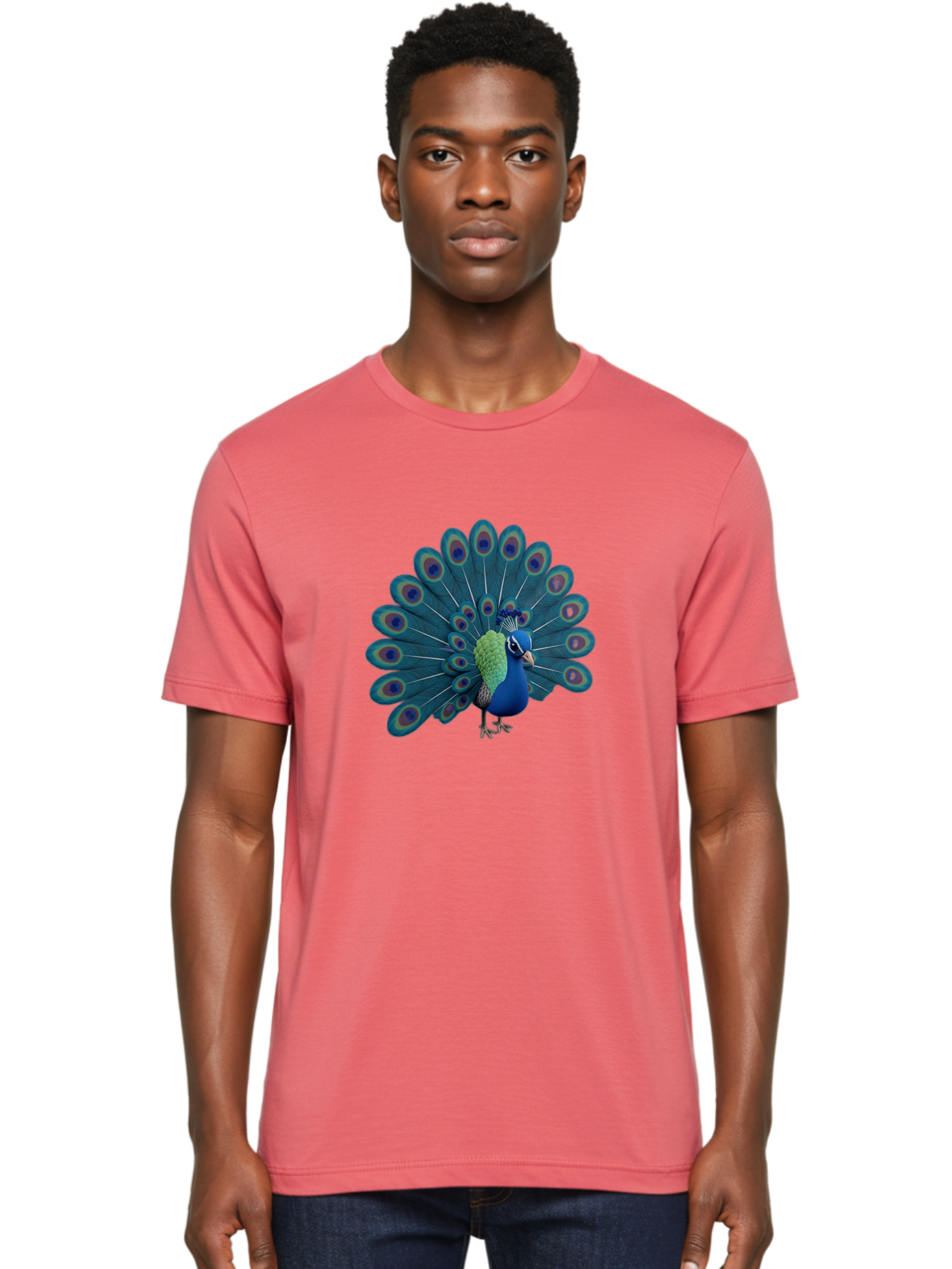 Peacock-2 Men'S Graphic Tee, 100% Cotton, Comfortable Casual Summer Wear, Machine Washable, Vintage Camera, Old Camera, Antique Camera, Black Camera, Classic Photography, Photography Equipment, Nostalgic Device, Film Camera, Camera Art Baj621