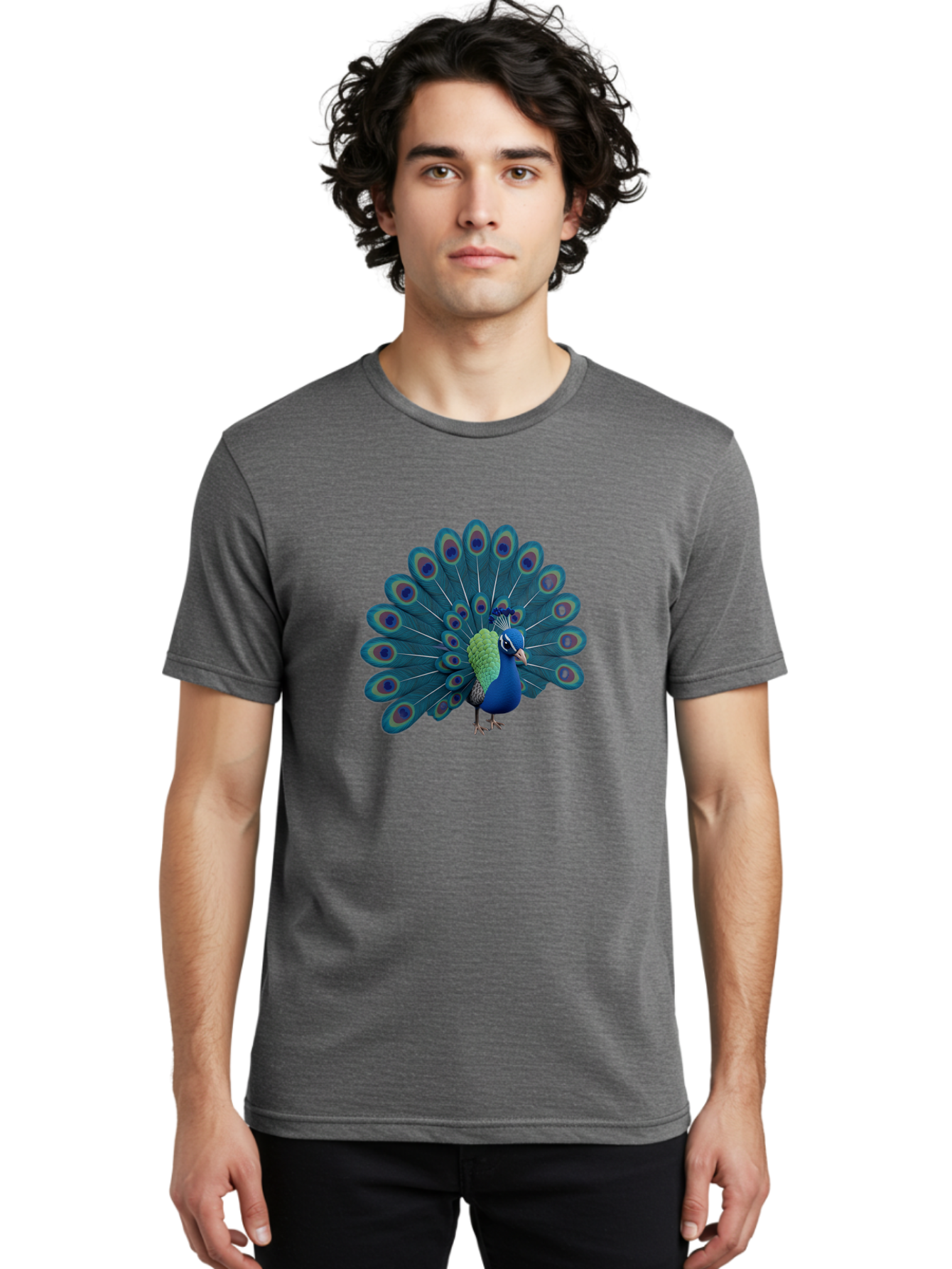 Peacock-2 Men'S Graphic Tee, 100% Cotton, Comfortable Casual Summer Wear, Machine Washable, Vintage Camera, Old Camera, Antique Camera, Black Camera, Classic Photography, Photography Equipment, Nostalgic Device, Film Camera, Camera Art Baj621