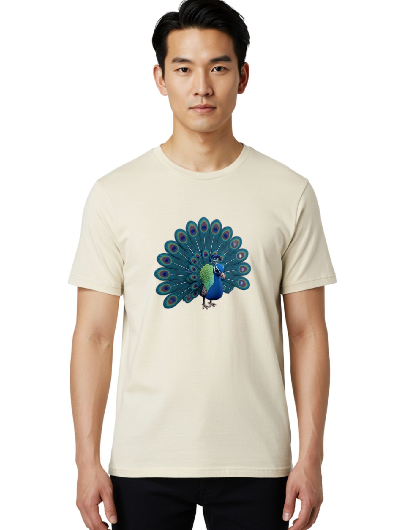 Peacock-2 Men'S Graphic Tee, 100% Cotton, Comfortable Casual Summer Wear, Machine Washable, Vintage Camera, Old Camera, Antique Camera, Black Camera, Classic Photography, Photography Equipment, Nostalgic Device, Film Camera, Camera Art Baj621