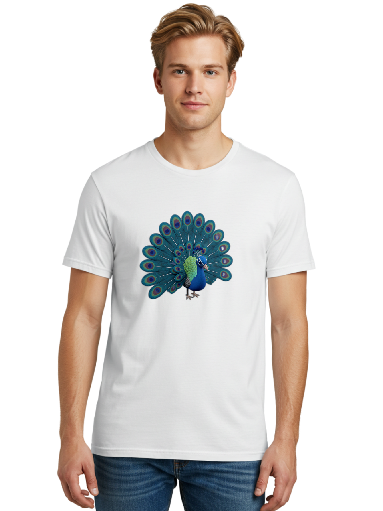 Peacock-2 Men'S Graphic Tee, 100% Cotton, Comfortable Casual Summer Wear, Machine Washable, Vintage Camera, Old Camera, Antique Camera, Black Camera, Classic Photography, Photography Equipment, Nostalgic Device, Film Camera, Camera Art Baj621