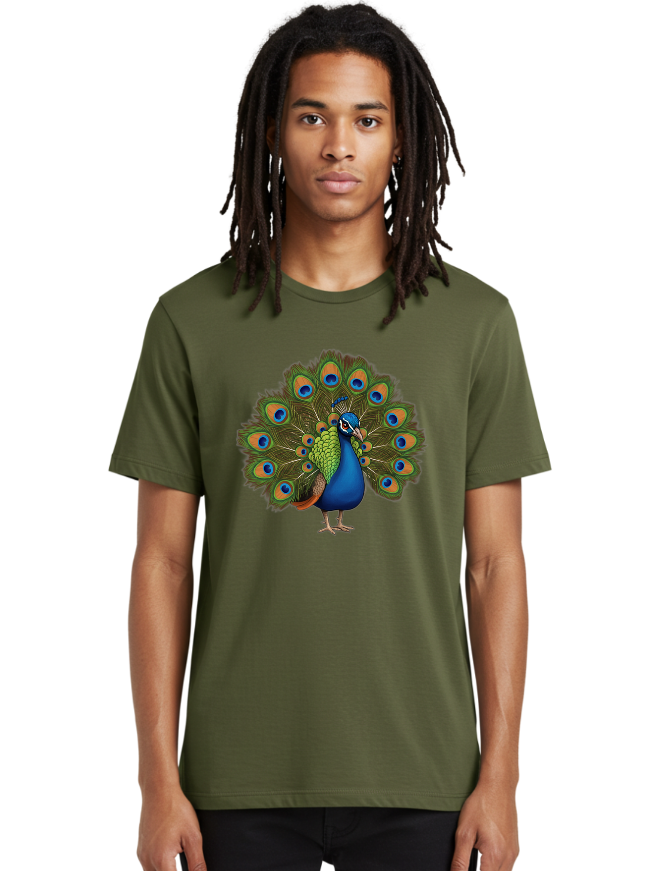 Peacock-3 Men'S Graphic Tee, 100% Cotton, Comfortable Casual Summer Wear, Machine Washable, Vintage Camera, Old Camera, Antique Camera, Black Camera, Classic Photography, Photography Equipment, Nostalgic Device, Film Camera, Camera Art Baj622