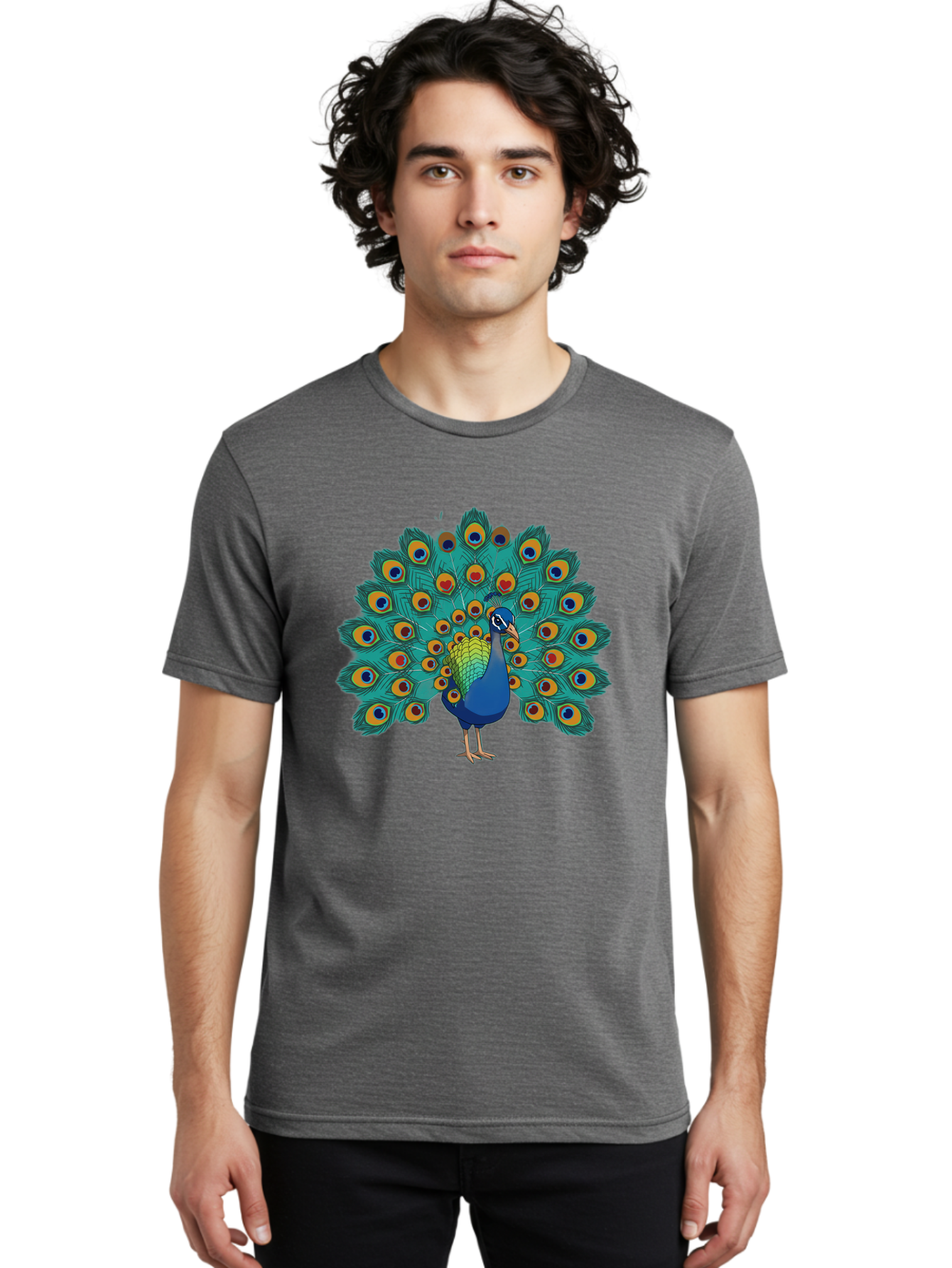 Peacock-4 Men'S Graphic Tee, 100% Cotton, Comfortable Casual Summer Wear, Machine Washable, Vintage Camera, Old Camera, Antique Camera, Black Camera, Classic Photography, Photography Equipment, Nostalgic Device, Film Camera, Camera Art Baj623