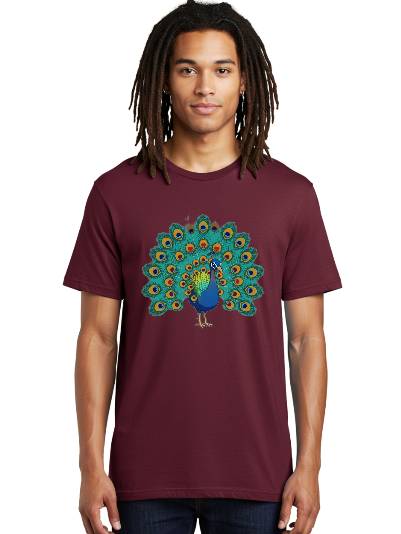 Peacock-4 Men'S Graphic Tee, 100% Cotton, Comfortable Casual Summer Wear, Machine Washable, Vintage Camera, Old Camera, Antique Camera, Black Camera, Classic Photography, Photography Equipment, Nostalgic Device, Film Camera, Camera Art Baj623