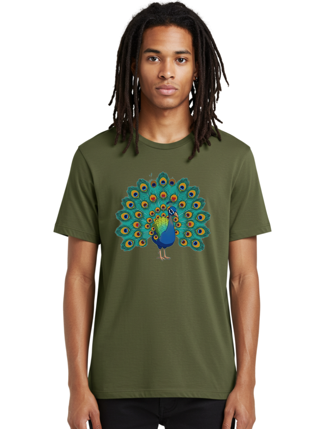 Peacock-4 Men'S Graphic Tee, 100% Cotton, Comfortable Casual Summer Wear, Machine Washable, Vintage Camera, Old Camera, Antique Camera, Black Camera, Classic Photography, Photography Equipment, Nostalgic Device, Film Camera, Camera Art Baj623