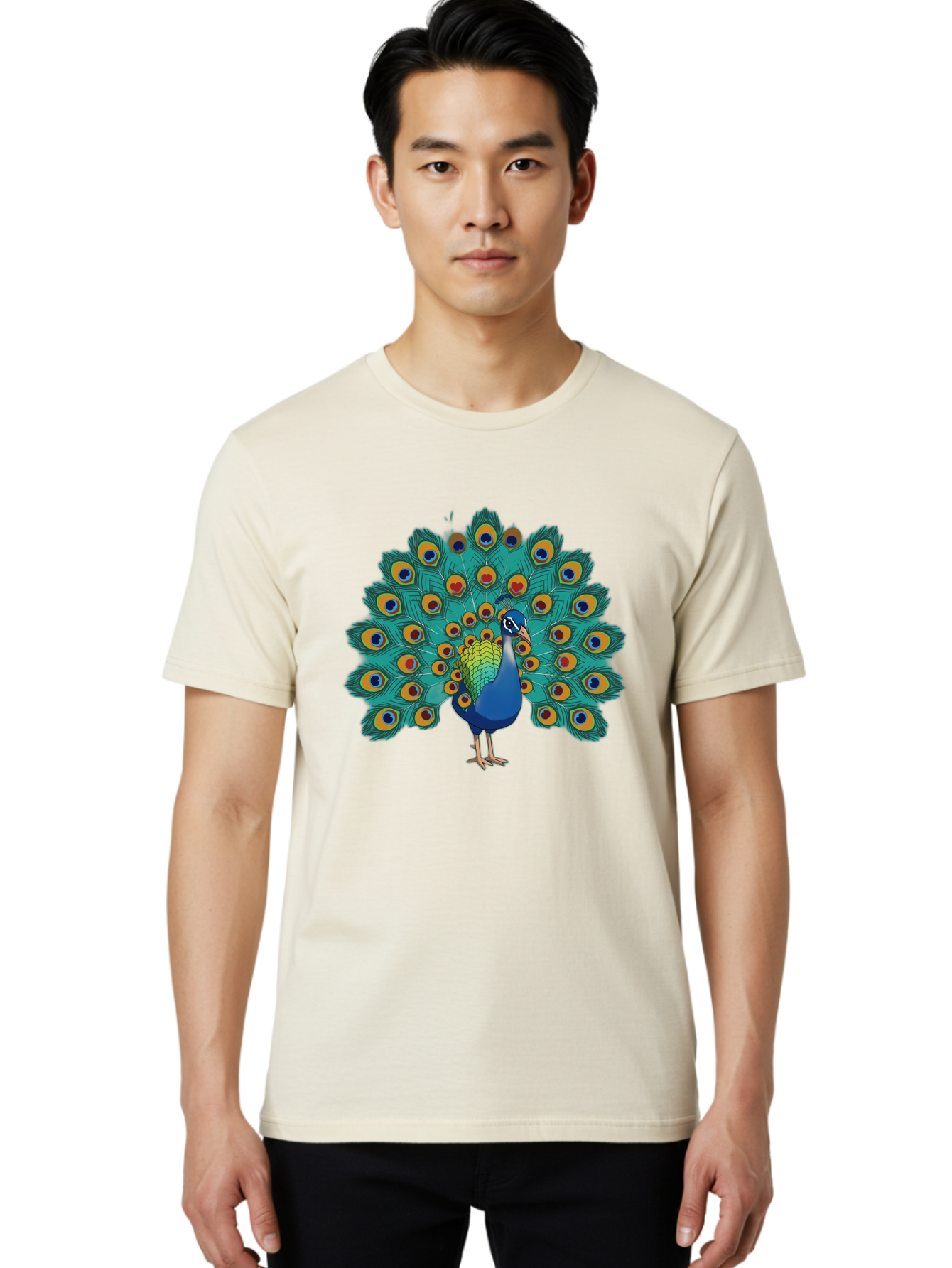 Peacock-4 Men'S Graphic Tee, 100% Cotton, Comfortable Casual Summer Wear, Machine Washable, Vintage Camera, Old Camera, Antique Camera, Black Camera, Classic Photography, Photography Equipment, Nostalgic Device, Film Camera, Camera Art Baj623