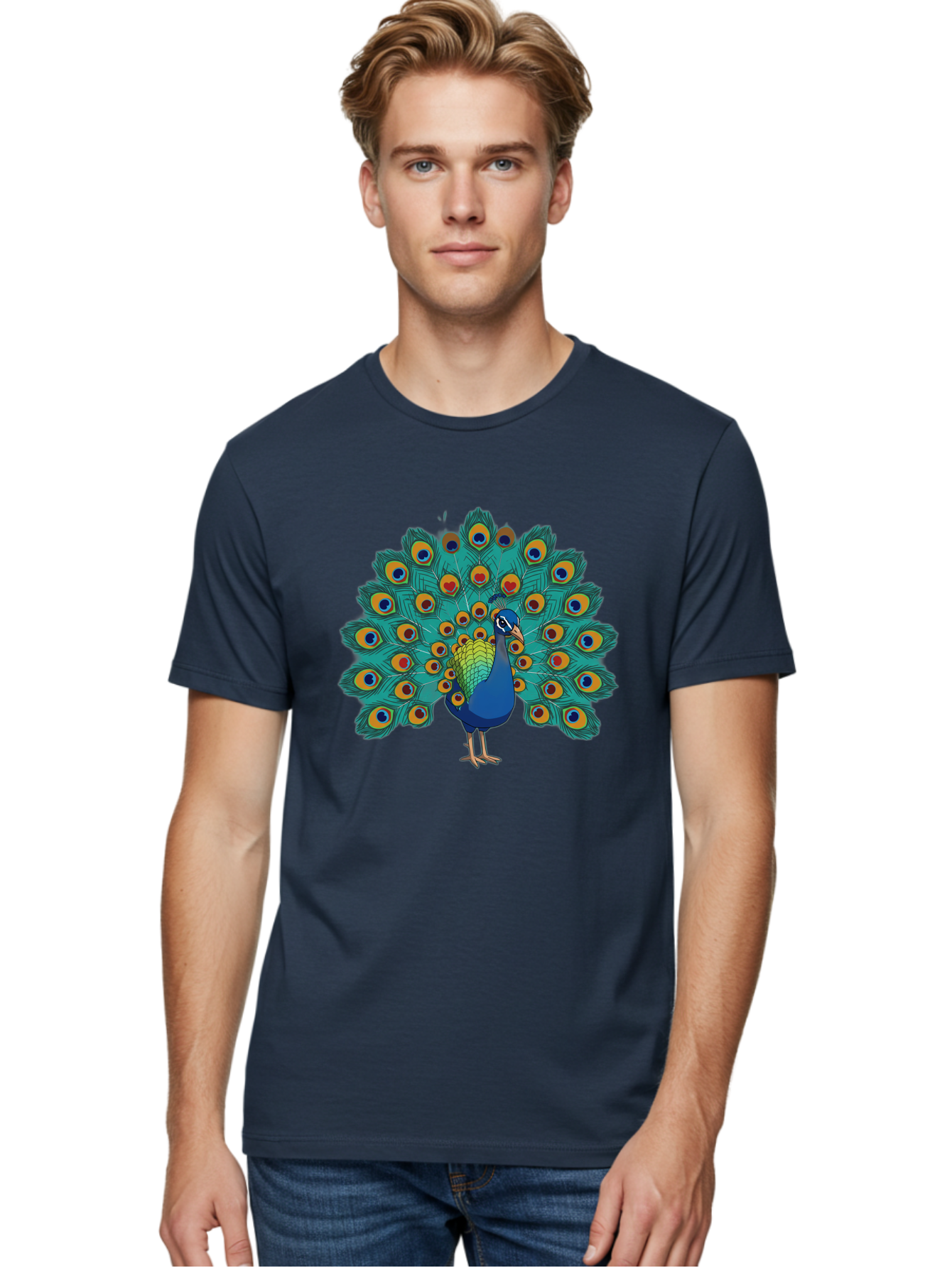 Peacock-4 Men'S Graphic Tee, 100% Cotton, Comfortable Casual Summer Wear, Machine Washable, Vintage Camera, Old Camera, Antique Camera, Black Camera, Classic Photography, Photography Equipment, Nostalgic Device, Film Camera, Camera Art Baj623
