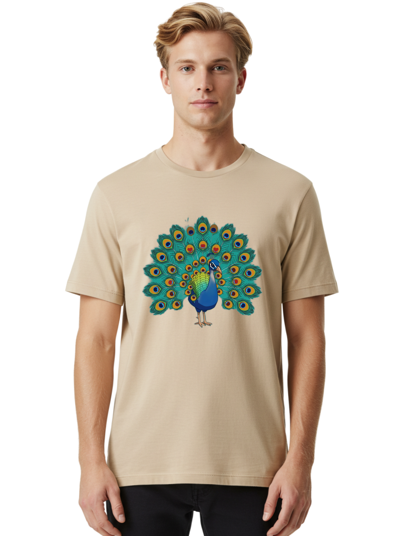 Peacock-4 Men'S Graphic Tee, 100% Cotton, Comfortable Casual Summer Wear, Machine Washable, Vintage Camera, Old Camera, Antique Camera, Black Camera, Classic Photography, Photography Equipment, Nostalgic Device, Film Camera, Camera Art Baj623