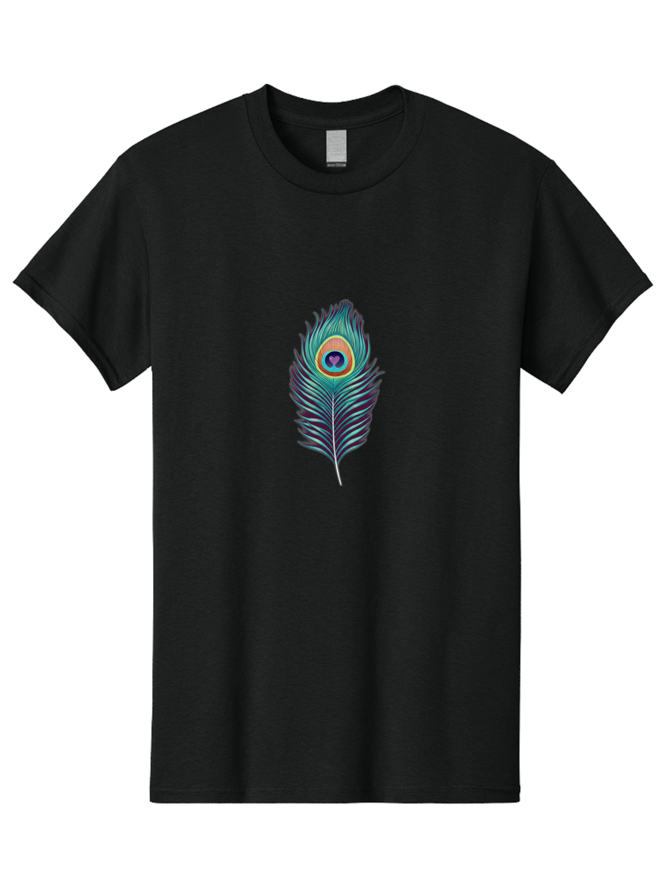 Peacock-Feather-1 Men'S Graphic Tee, 100% Cotton, Comfortable Casual Summer Wear, Machine Washable, Vintage Camera, Old Camera, Antique Camera, Black Camera, Classic Photography, Photography Equipment, Nostalgic Device, Film Camera, Camera Art Baj625