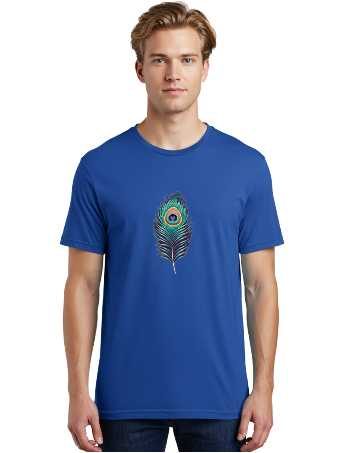 Peacock-Feather-1 Men'S Graphic Tee, 100% Cotton, Comfortable Casual Summer Wear, Machine Washable, Vintage Camera, Old Camera, Antique Camera, Black Camera, Classic Photography, Photography Equipment, Nostalgic Device, Film Camera, Camera Art Baj625
