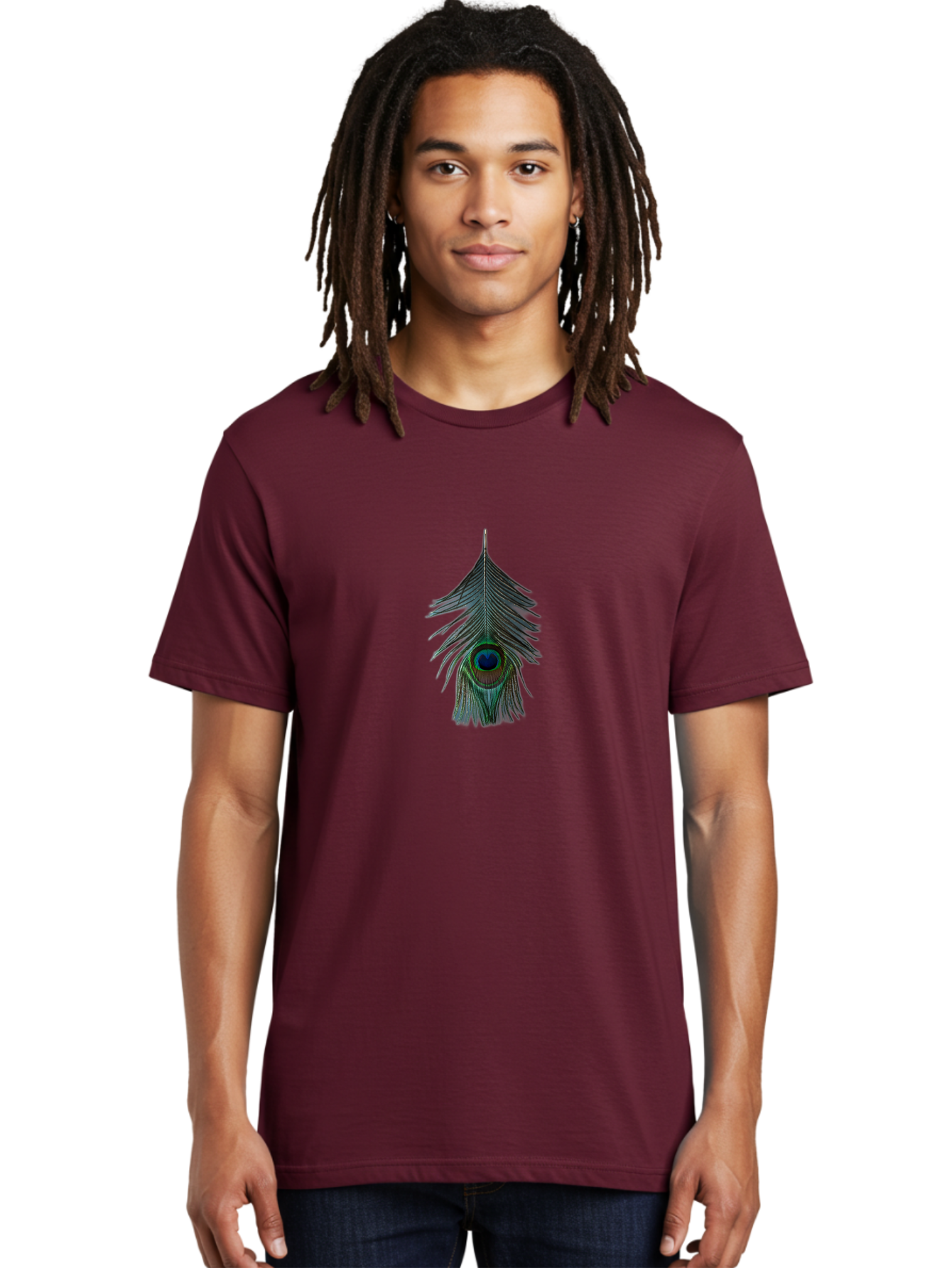 Peacock-Feather-2 Men'S Graphic Tee, 100% Cotton, Comfortable Casual Summer Wear, Machine Washable, Vintage Camera, Old Camera, Antique Camera, Black Camera, Classic Photography, Photography Equipment, Nostalgic Device, Film Camera, Camera Art Baj626