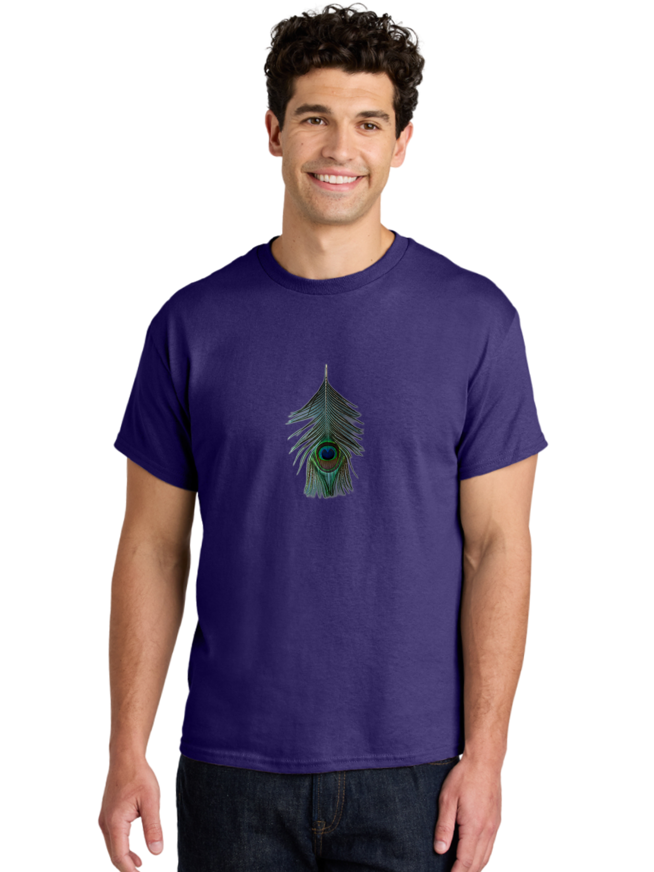 Peacock-Feather-2 Men'S Graphic Tee, 100% Cotton, Comfortable Casual Summer Wear, Machine Washable, Vintage Camera, Old Camera, Antique Camera, Black Camera, Classic Photography, Photography Equipment, Nostalgic Device, Film Camera, Camera Art Baj626