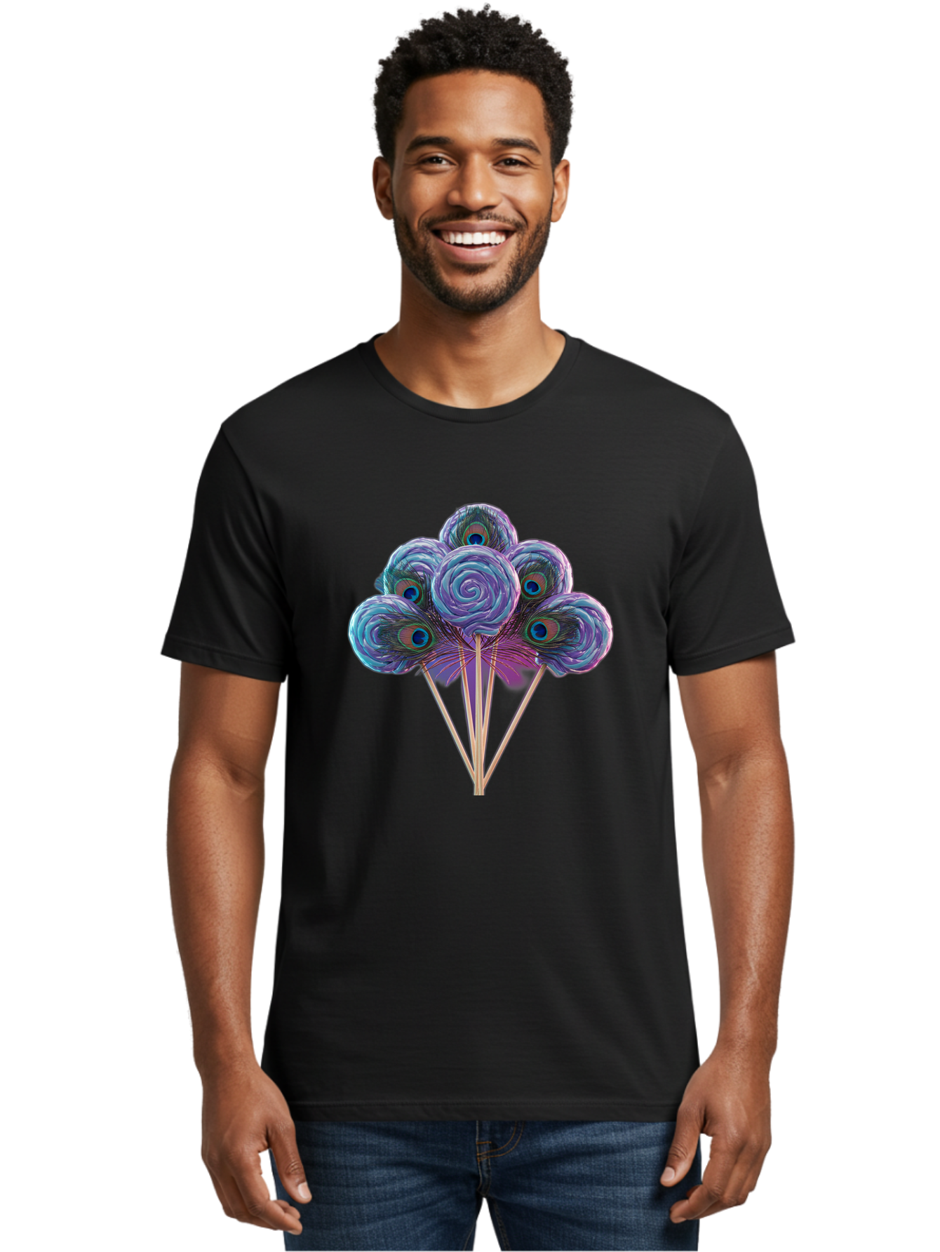 Peacock-Feather-Lollipops Men'S Graphic Tee, 100% Cotton, Comfortable Casual Summer Wear, Machine Washable, Vintage Camera, Old Camera, Antique Camera, Black Camera, Classic Photography, Photography Equipment, Nostalgic Device, Film Camera, Baj627