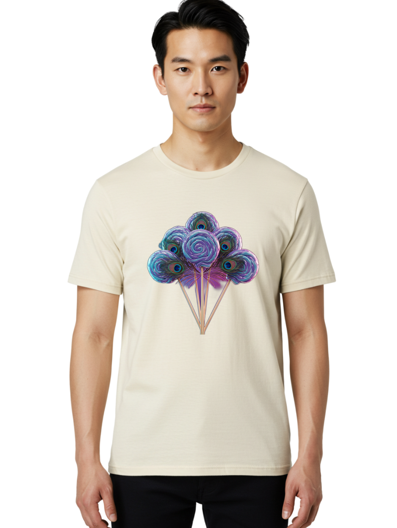 Peacock-Feather-Lollipops Men'S Graphic Tee, 100% Cotton, Comfortable Casual Summer Wear, Machine Washable, Vintage Camera, Old Camera, Antique Camera, Black Camera, Classic Photography, Photography Equipment, Nostalgic Device, Film Camera, Baj627