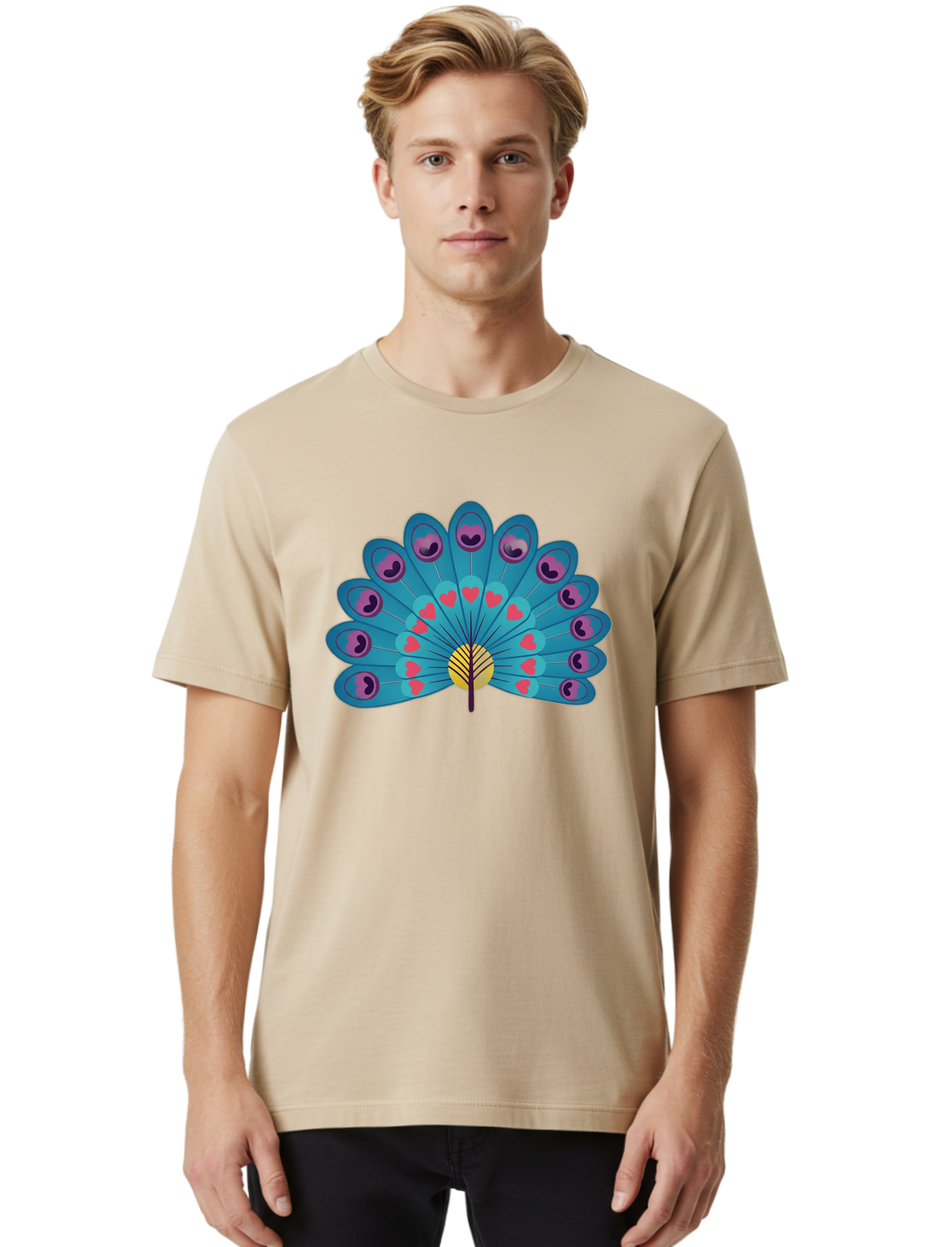 Peacock-Feather Men'S Graphic Tee, 100% Cotton, Comfortable Casual Summer Wear, Machine Washable, Vintage Camera, Old Camera, Antique Camera, Black Camera, Classic Photography, Photography Equipment, Nostalgic Device, Film Camera, Camera Art Baj628