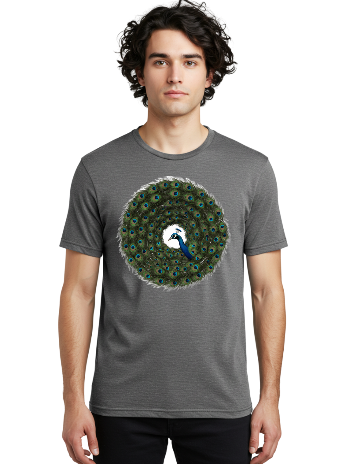 Peacock-Feathers-1 Men'S Graphic Tee, 100% Cotton, Comfortable Casual Summer Wear, Machine Washable, Vintage Camera, Old Camera, Antique Camera, Black Camera, Classic Photography, Photography Equipment, Nostalgic Device, Film Camera, Baj629