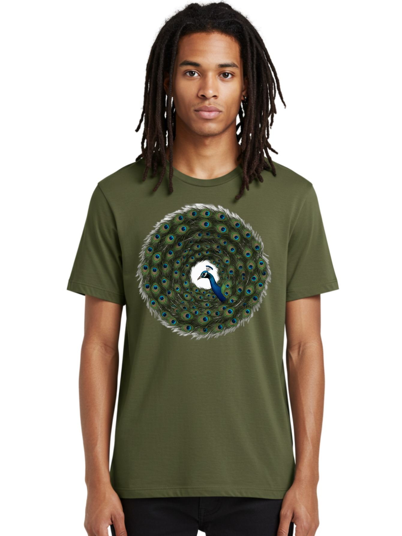 Peacock-Feathers-1 Men'S Graphic Tee, 100% Cotton, Comfortable Casual Summer Wear, Machine Washable, Vintage Camera, Old Camera, Antique Camera, Black Camera, Classic Photography, Photography Equipment, Nostalgic Device, Film Camera, Baj629
