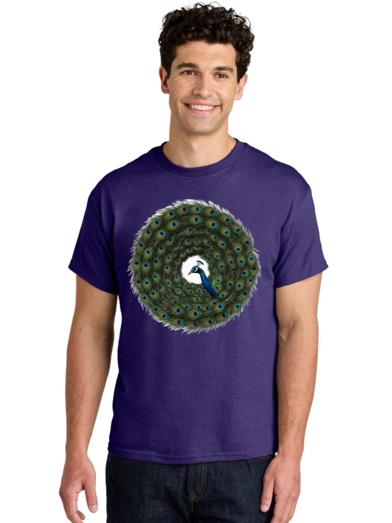 Peacock-Feathers-1 Men'S Graphic Tee, 100% Cotton, Comfortable Casual Summer Wear, Machine Washable, Vintage Camera, Old Camera, Antique Camera, Black Camera, Classic Photography, Photography Equipment, Nostalgic Device, Film Camera, Baj629