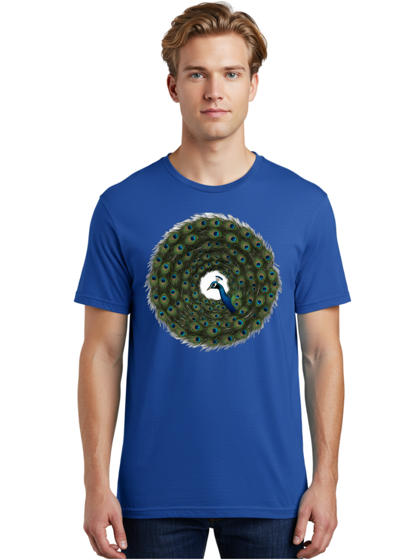 Peacock-Feathers-1 Men'S Graphic Tee, 100% Cotton, Comfortable Casual Summer Wear, Machine Washable, Vintage Camera, Old Camera, Antique Camera, Black Camera, Classic Photography, Photography Equipment, Nostalgic Device, Film Camera, Baj629