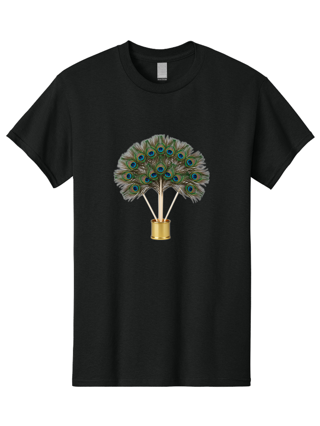 Peacock-Feathers-Arrangement Men'S Graphic Tee, 100% Cotton, Comfortable Casual Summer Wear, Machine Washable, Vintage Camera, Old Camera, Antique Camera, Black Camera, Classic Photography, Photography Equipment, Nostalgic Device, Film Camera, Baj630