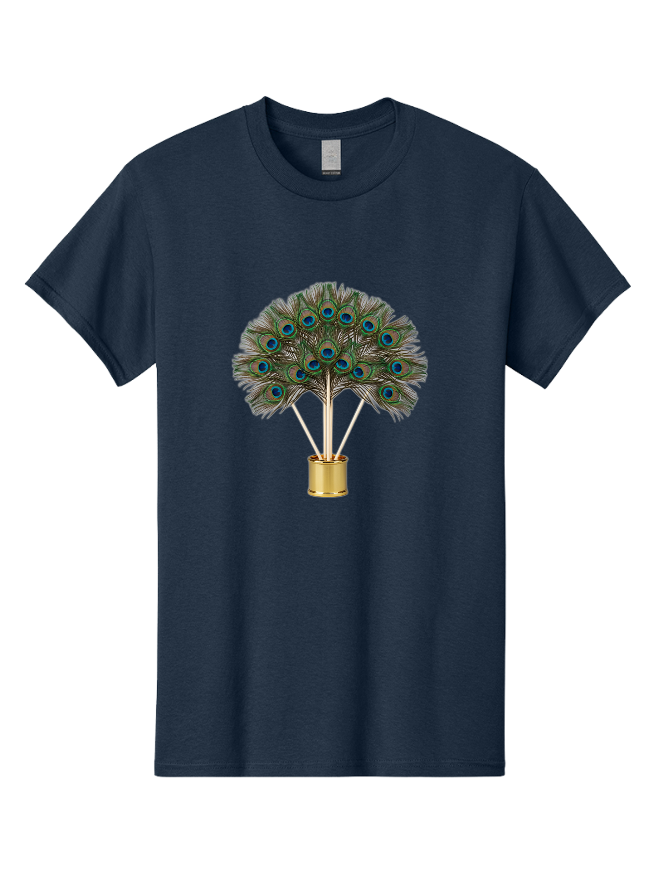 Peacock-Feathers-Arrangement Men'S Graphic Tee, 100% Cotton, Comfortable Casual Summer Wear, Machine Washable, Vintage Camera, Old Camera, Antique Camera, Black Camera, Classic Photography, Photography Equipment, Nostalgic Device, Film Camera, Baj630