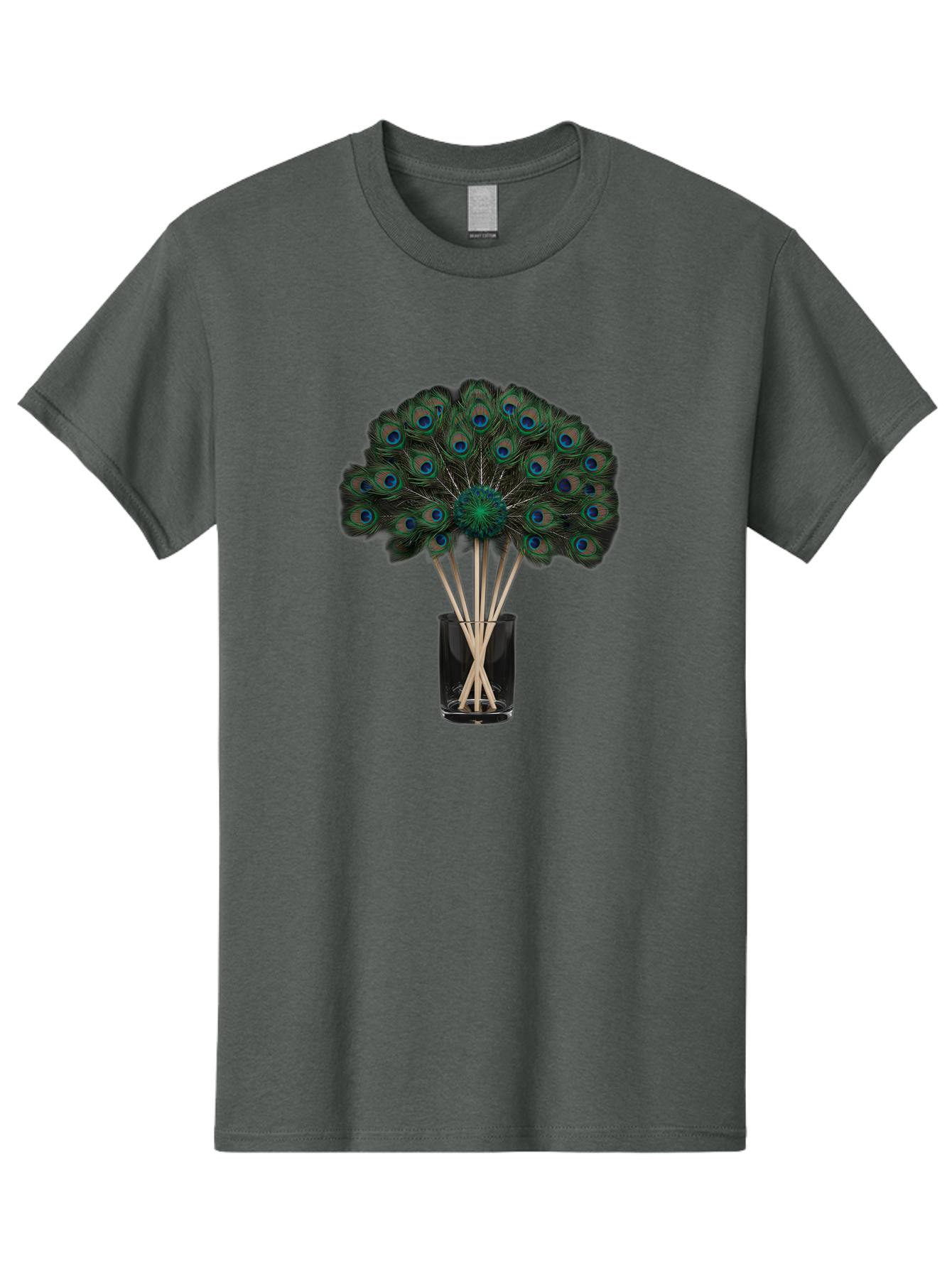 Peacock-Feathers-In-Vase Men'S Graphic Tee, 100% Cotton, Comfortable Casual Summer Wear, Machine Washable, Vintage Camera, Old Camera, Antique Camera, Black Camera, Classic Photography, Photography Equipment, Nostalgic Device, Film Camera, Baj631