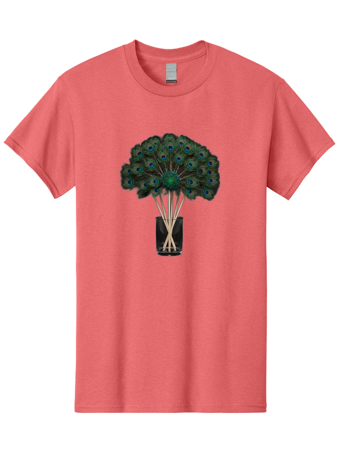 Peacock-Feathers-In-Vase Men'S Graphic Tee, 100% Cotton, Comfortable Casual Summer Wear, Machine Washable, Vintage Camera, Old Camera, Antique Camera, Black Camera, Classic Photography, Photography Equipment, Nostalgic Device, Film Camera, Baj631