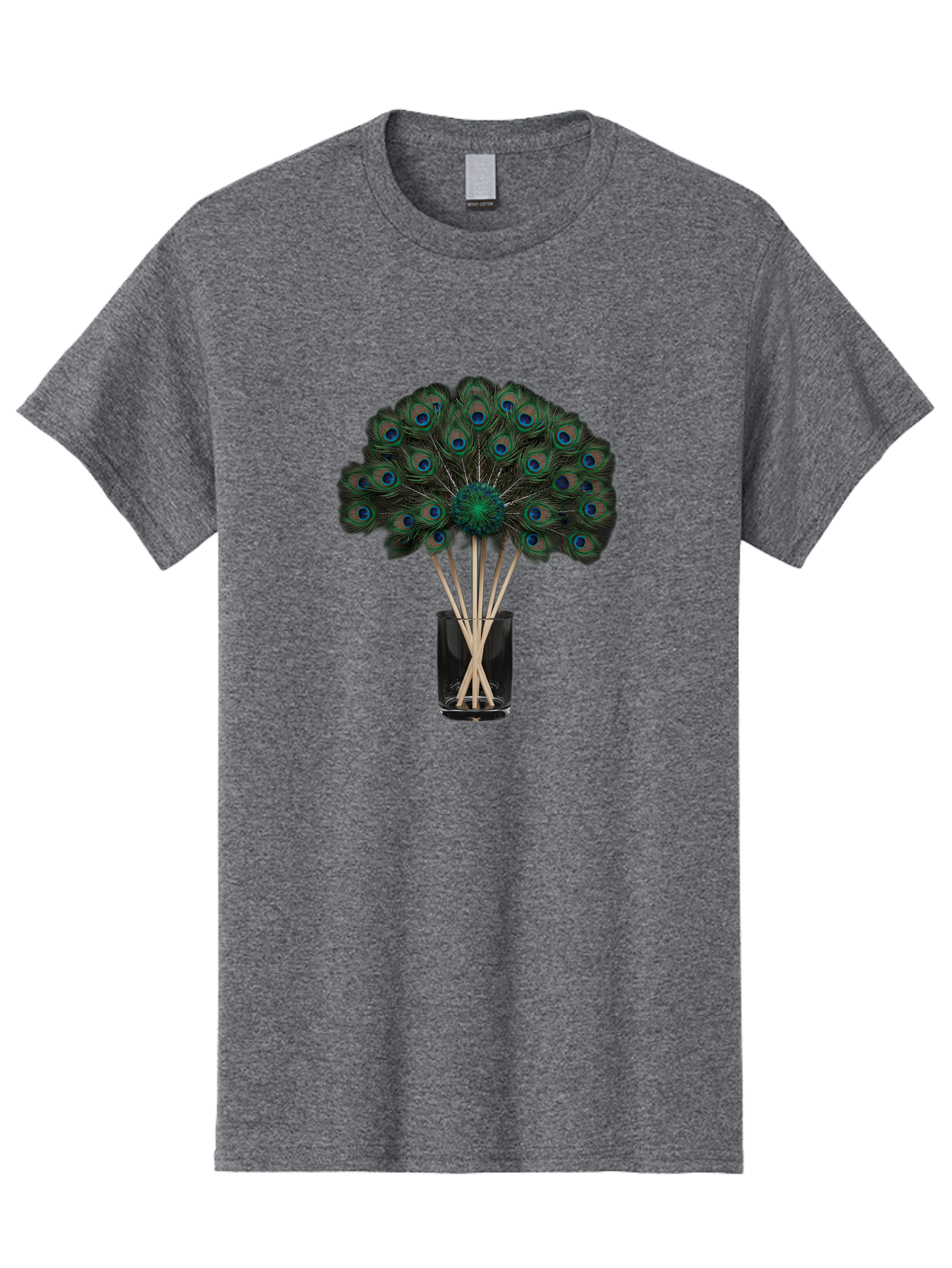 Peacock-Feathers-In-Vase Men'S Graphic Tee, 100% Cotton, Comfortable Casual Summer Wear, Machine Washable, Vintage Camera, Old Camera, Antique Camera, Black Camera, Classic Photography, Photography Equipment, Nostalgic Device, Film Camera, Baj631