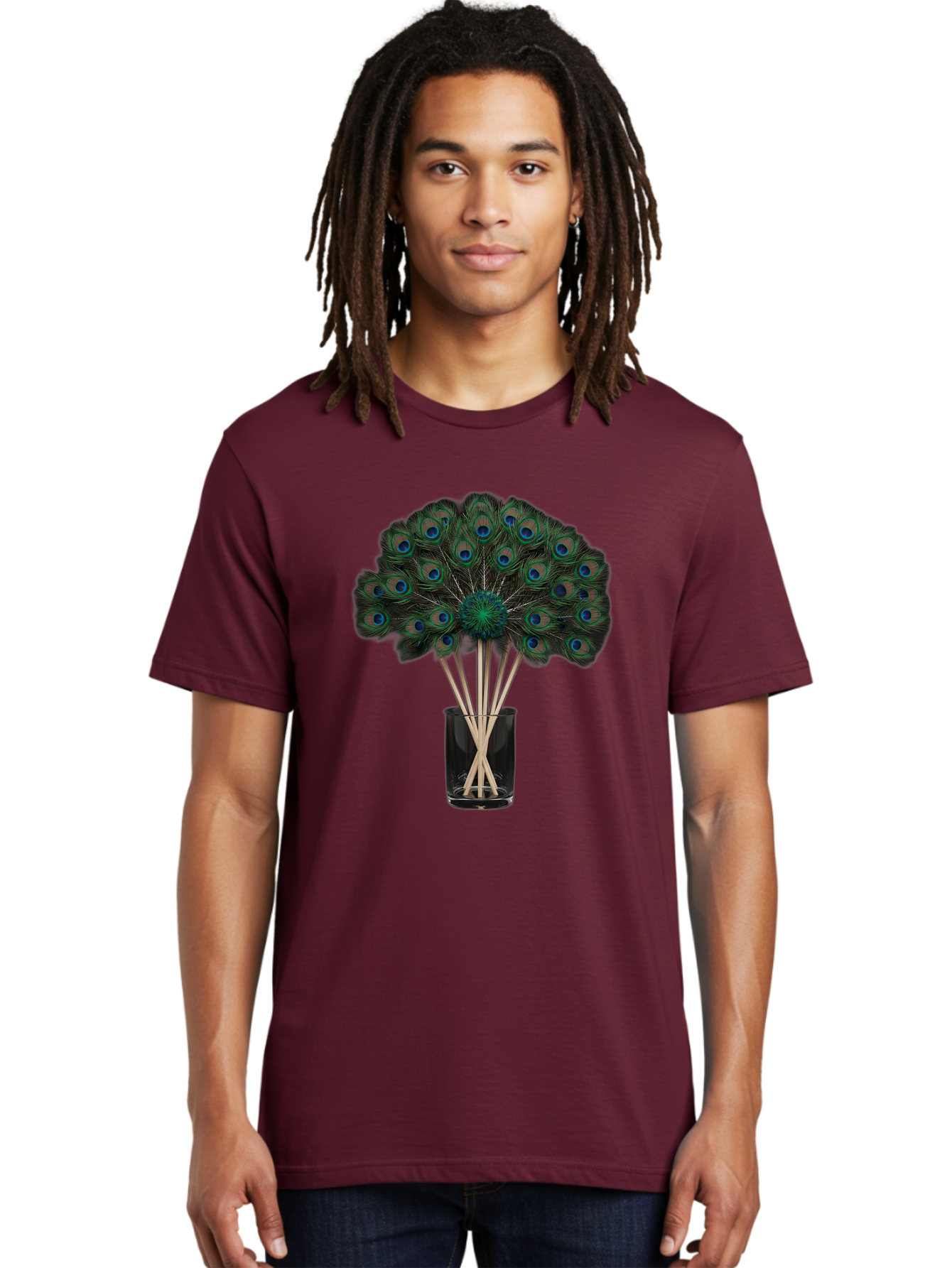 Peacock-Feathers-In-Vase Men'S Graphic Tee, 100% Cotton, Comfortable Casual Summer Wear, Machine Washable, Vintage Camera, Old Camera, Antique Camera, Black Camera, Classic Photography, Photography Equipment, Nostalgic Device, Film Camera, Baj631
