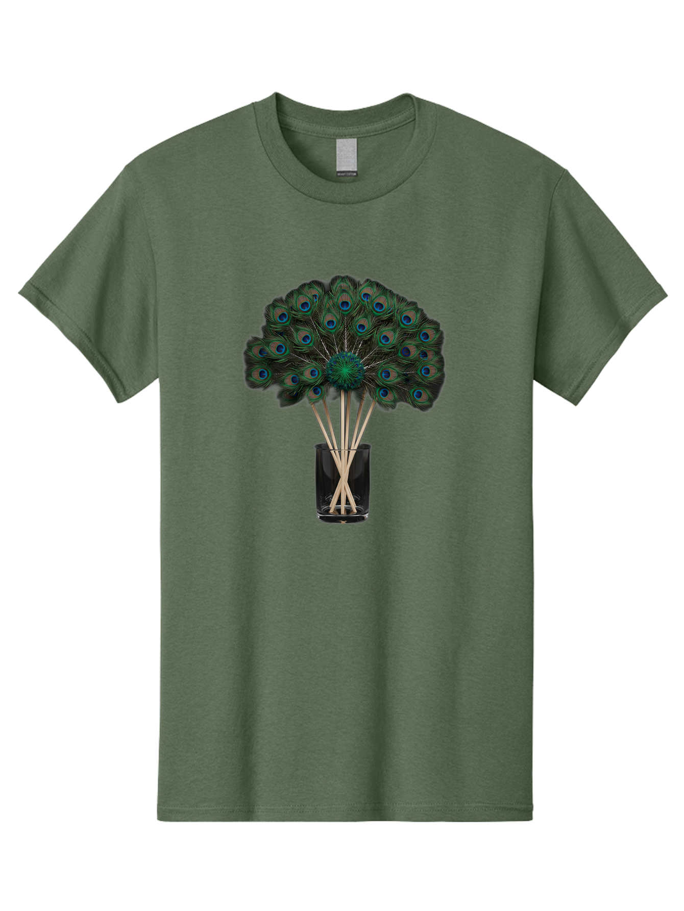 Peacock-Feathers-In-Vase Men'S Graphic Tee, 100% Cotton, Comfortable Casual Summer Wear, Machine Washable, Vintage Camera, Old Camera, Antique Camera, Black Camera, Classic Photography, Photography Equipment, Nostalgic Device, Film Camera, Baj631