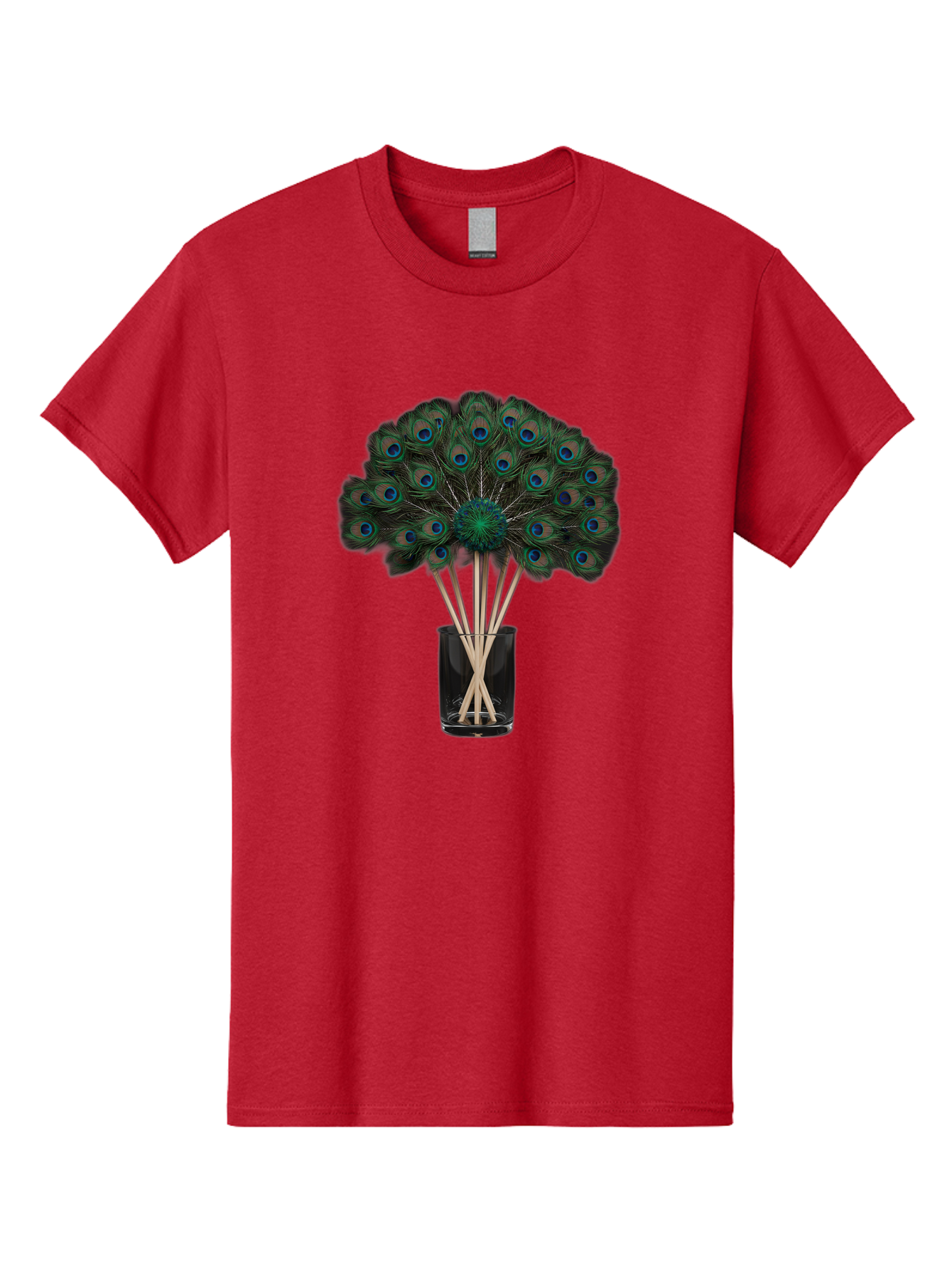 Peacock-Feathers-In-Vase Men'S Graphic Tee, 100% Cotton, Comfortable Casual Summer Wear, Machine Washable, Vintage Camera, Old Camera, Antique Camera, Black Camera, Classic Photography, Photography Equipment, Nostalgic Device, Film Camera, Baj631