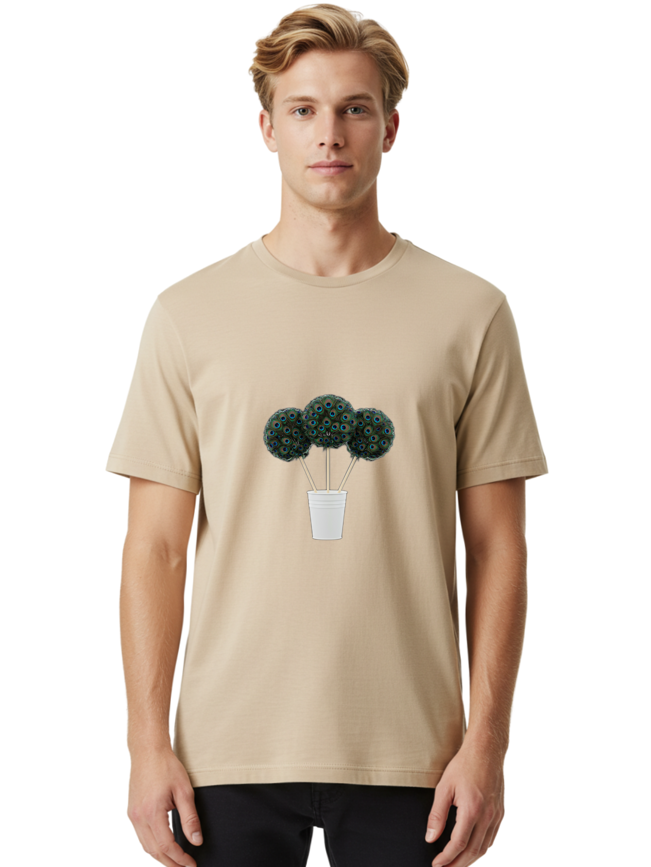 Peacock-Feathers Men'S Graphic Tee, 100% Cotton, Comfortable Casual Summer Wear, Machine Washable, Vintage Camera, Old Camera, Antique Camera, Black Camera, Classic Photography, Photography Equipment, Nostalgic Device, Film Camera, Camera Art Baj632
