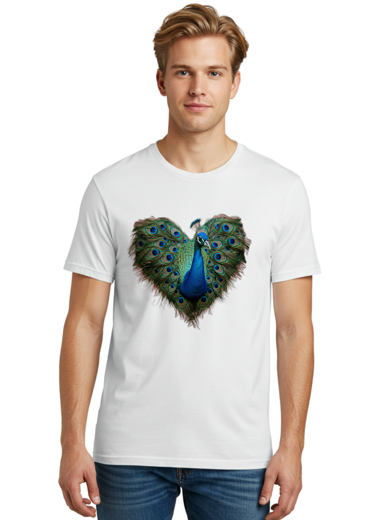 Peacock-Heart Men'S Graphic Tee, 100% Cotton, Comfortable Casual Summer Wear, Machine Washable, Vintage Camera, Old Camera, Antique Camera, Black Camera, Classic Photography, Photography Equipment, Nostalgic Device, Film Camera, Camera Art Baj633