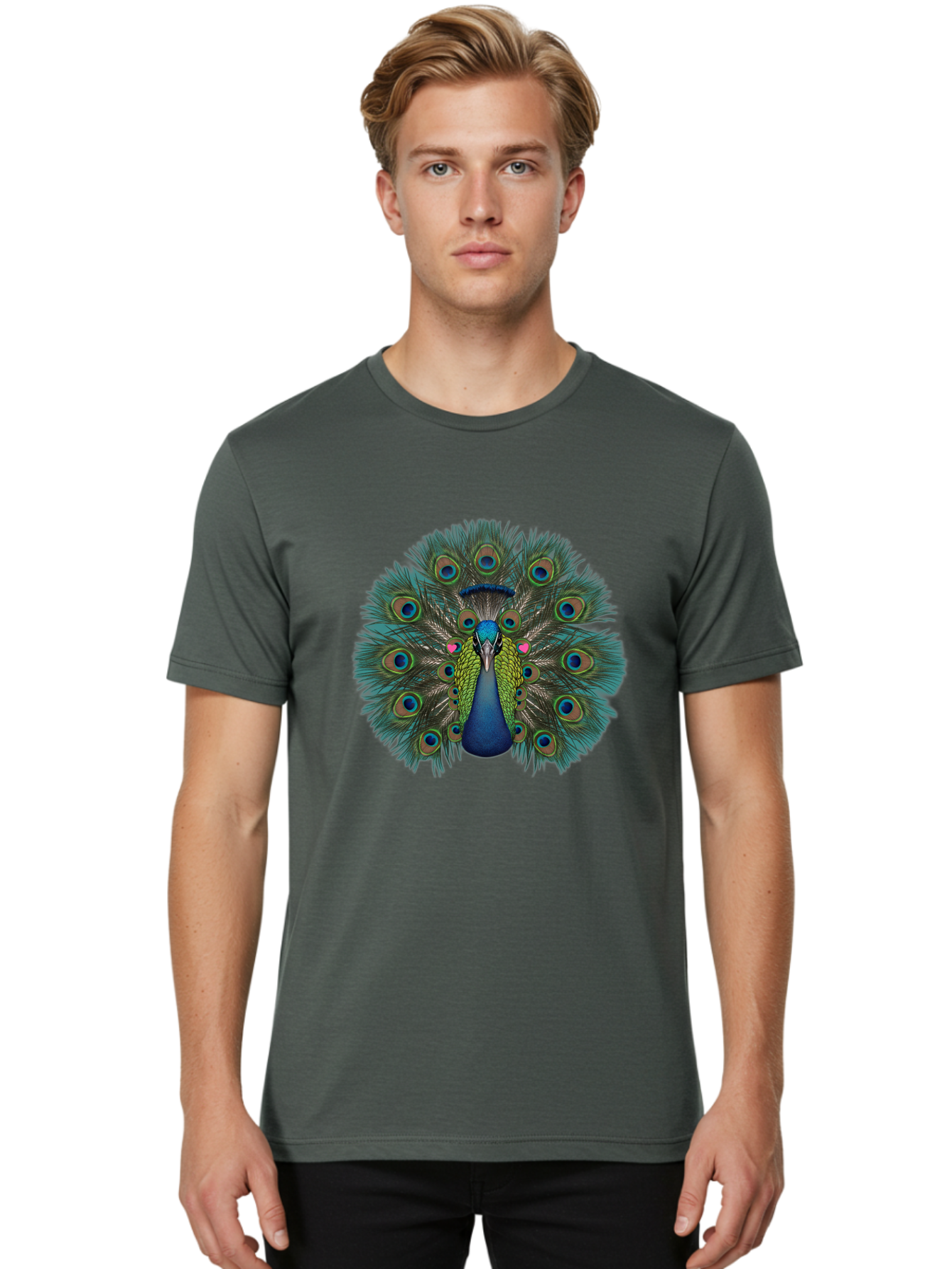 Peacock Men'S Graphic Tee, 100% Cotton, Comfortable Casual Summer Wear, Machine Washable, Vintage Camera, Old Camera, Antique Camera, Black Camera, Classic Photography, Photography Equipment, Nostalgic Device, Film Camera, Camera Art Baj635