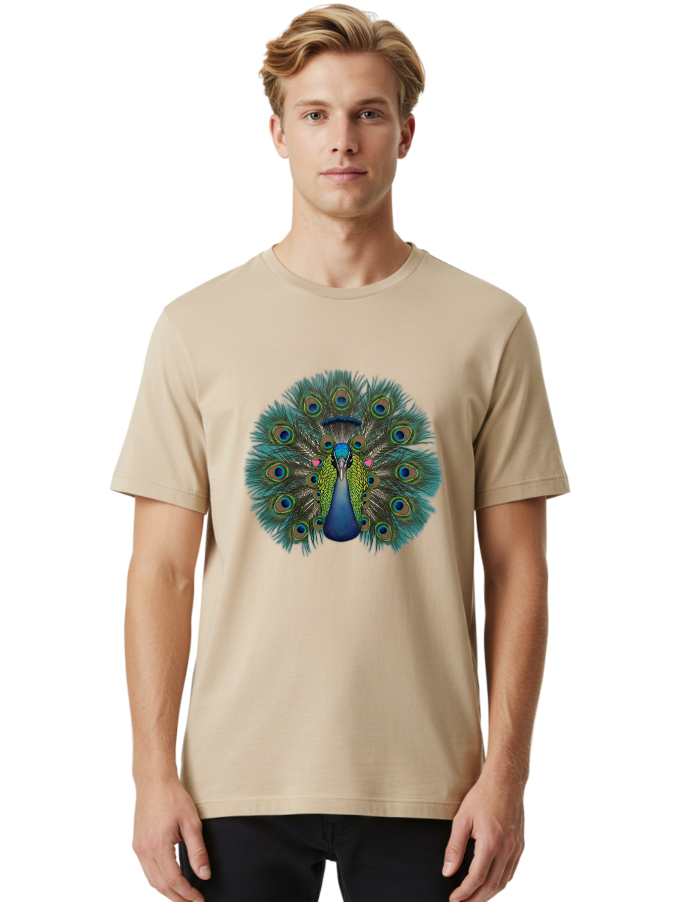 Peacock Men'S Graphic Tee, 100% Cotton, Comfortable Casual Summer Wear, Machine Washable, Vintage Camera, Old Camera, Antique Camera, Black Camera, Classic Photography, Photography Equipment, Nostalgic Device, Film Camera, Camera Art Baj635