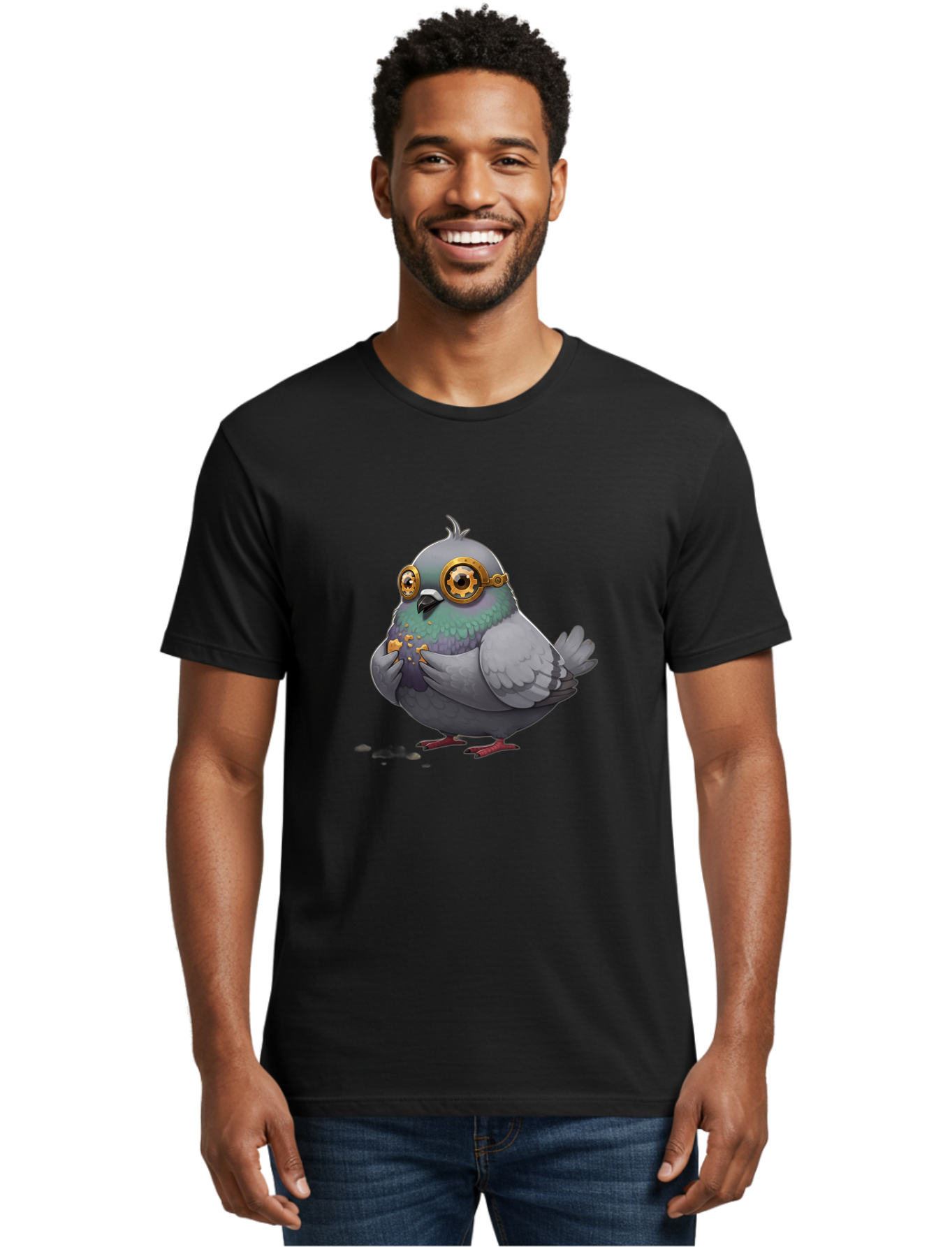 Pigeon-Goggles Men'S Graphic Tee, 100% Cotton, Comfortable Casual Summer Wear, Machine Washable, Vintage Camera, Old Camera, Antique Camera, Black Camera, Classic Photography, Photography Equipment, Nostalgic Device, Film Camera, Camera Art Baj640