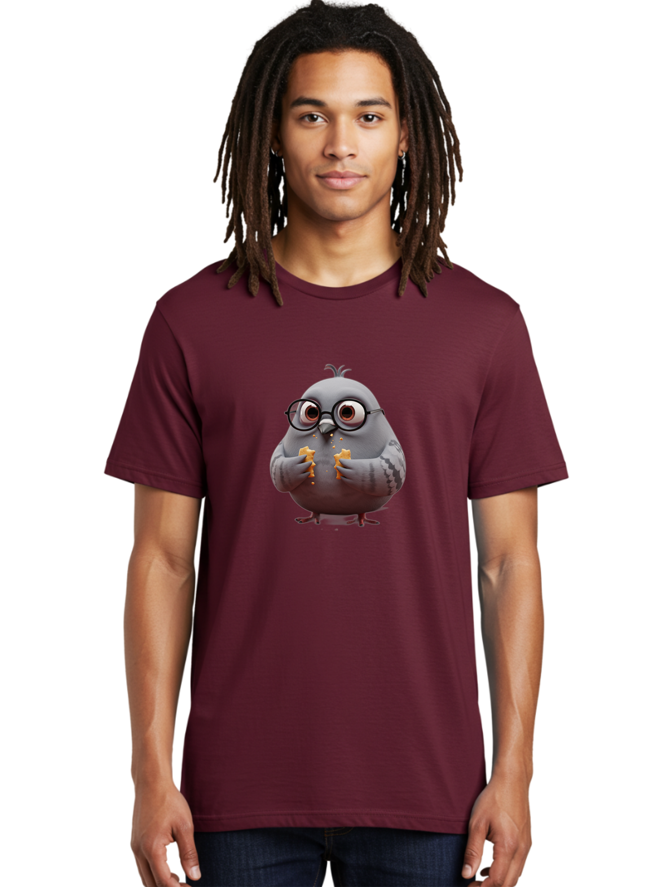 Pigeon-In-Glasses Men'S Graphic Tee, 100% Cotton, Comfortable Casual Summer Wear, Machine Washable, Vintage Camera, Old Camera, Antique Camera, Black Camera, Classic Photography, Photography Equipment, Nostalgic Device, Film Camera, Camera Art Baj641