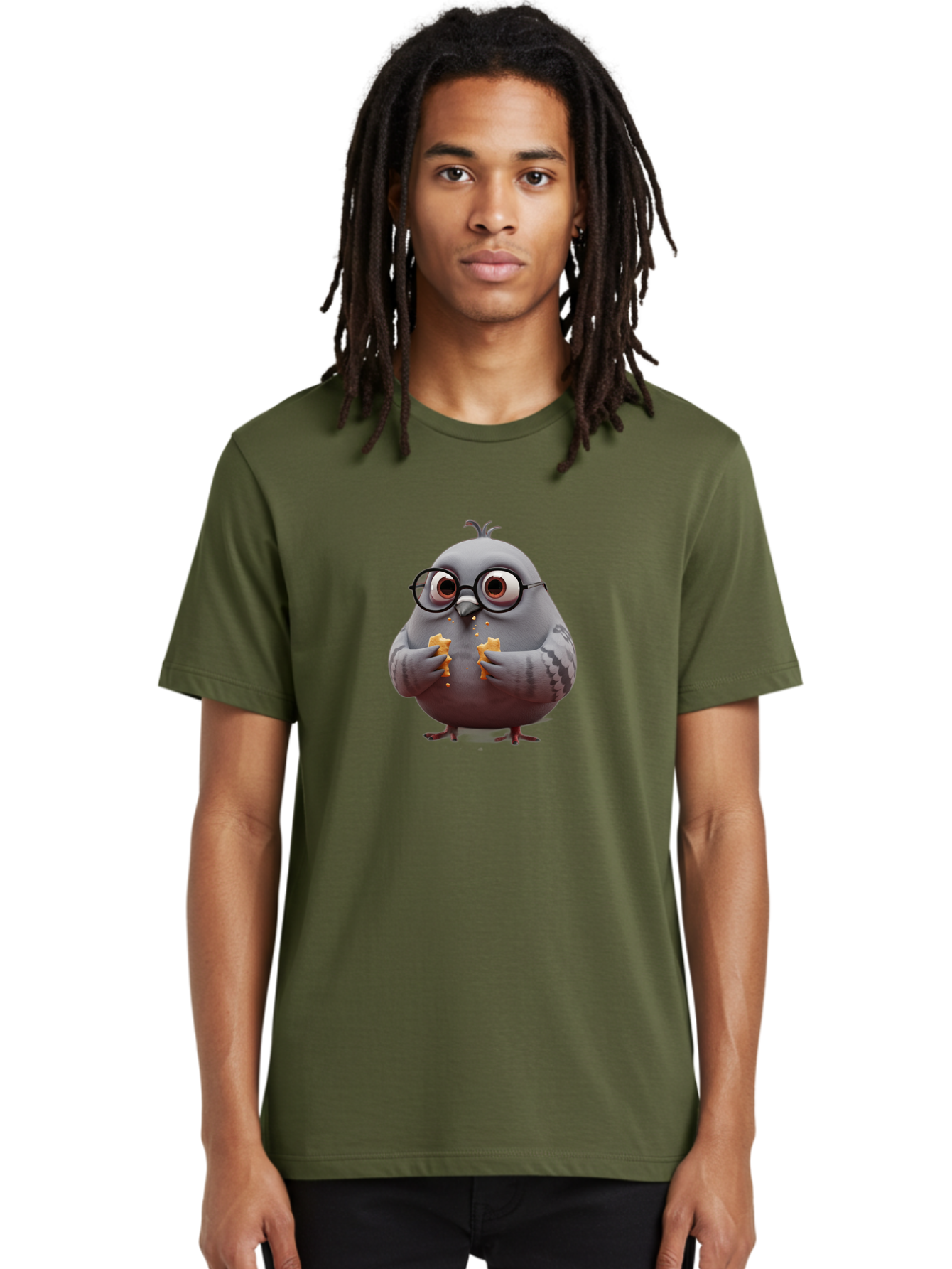 Pigeon-In-Glasses Men'S Graphic Tee, 100% Cotton, Comfortable Casual Summer Wear, Machine Washable, Vintage Camera, Old Camera, Antique Camera, Black Camera, Classic Photography, Photography Equipment, Nostalgic Device, Film Camera, Camera Art Baj641