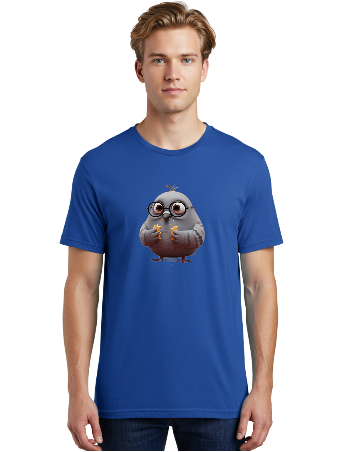 Pigeon-In-Glasses Men'S Graphic Tee, 100% Cotton, Comfortable Casual Summer Wear, Machine Washable, Vintage Camera, Old Camera, Antique Camera, Black Camera, Classic Photography, Photography Equipment, Nostalgic Device, Film Camera, Camera Art Baj641