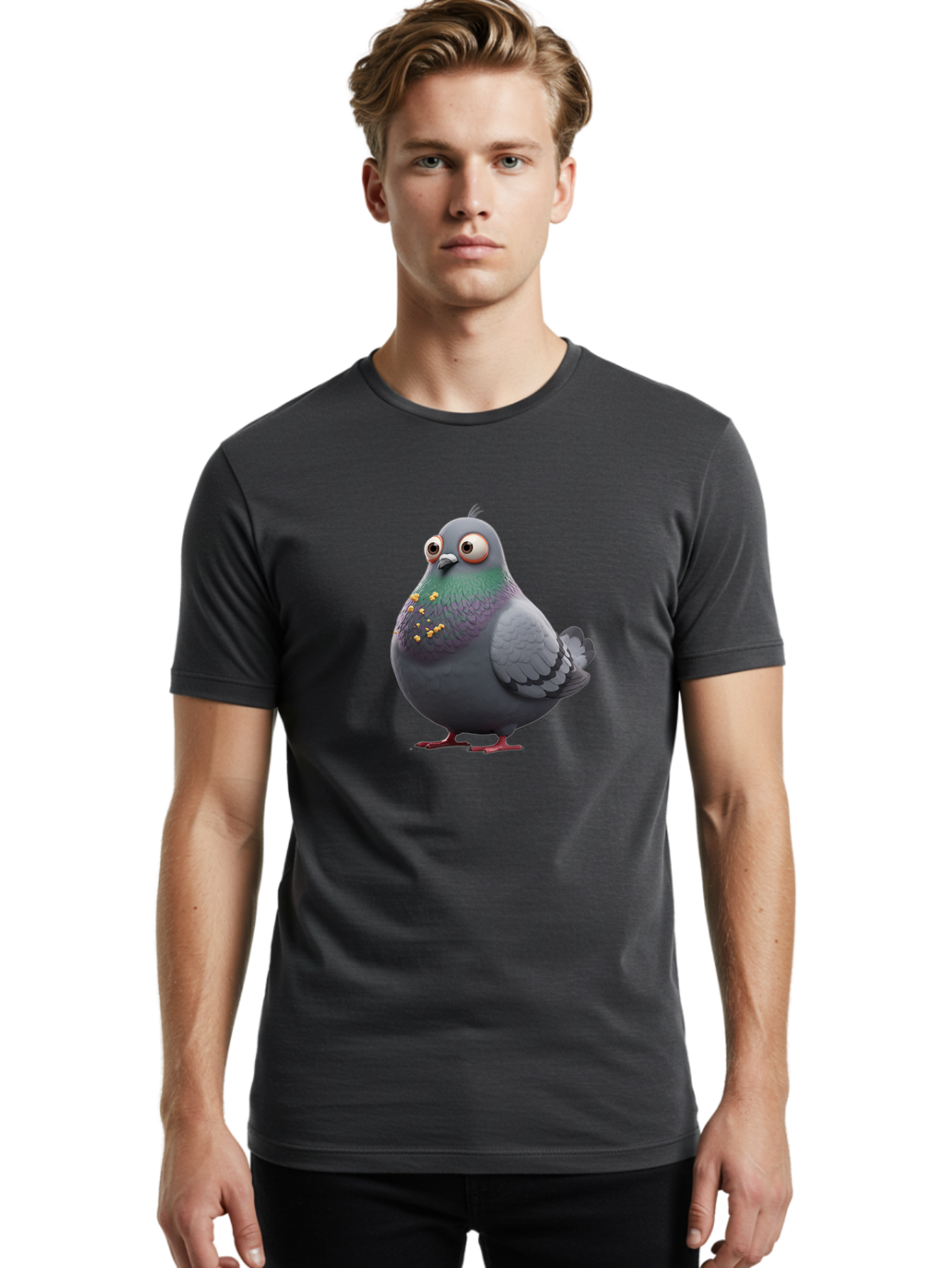 Pigeon-With-Big-Eyes Men'S Graphic Tee, 100% Cotton, Comfortable Casual Summer Wear, Machine Washable, Vintage Camera, Old Camera, Antique Camera, Black Camera, Classic Photography, Photography Equipment, Nostalgic Device, Film Camera, Baj642