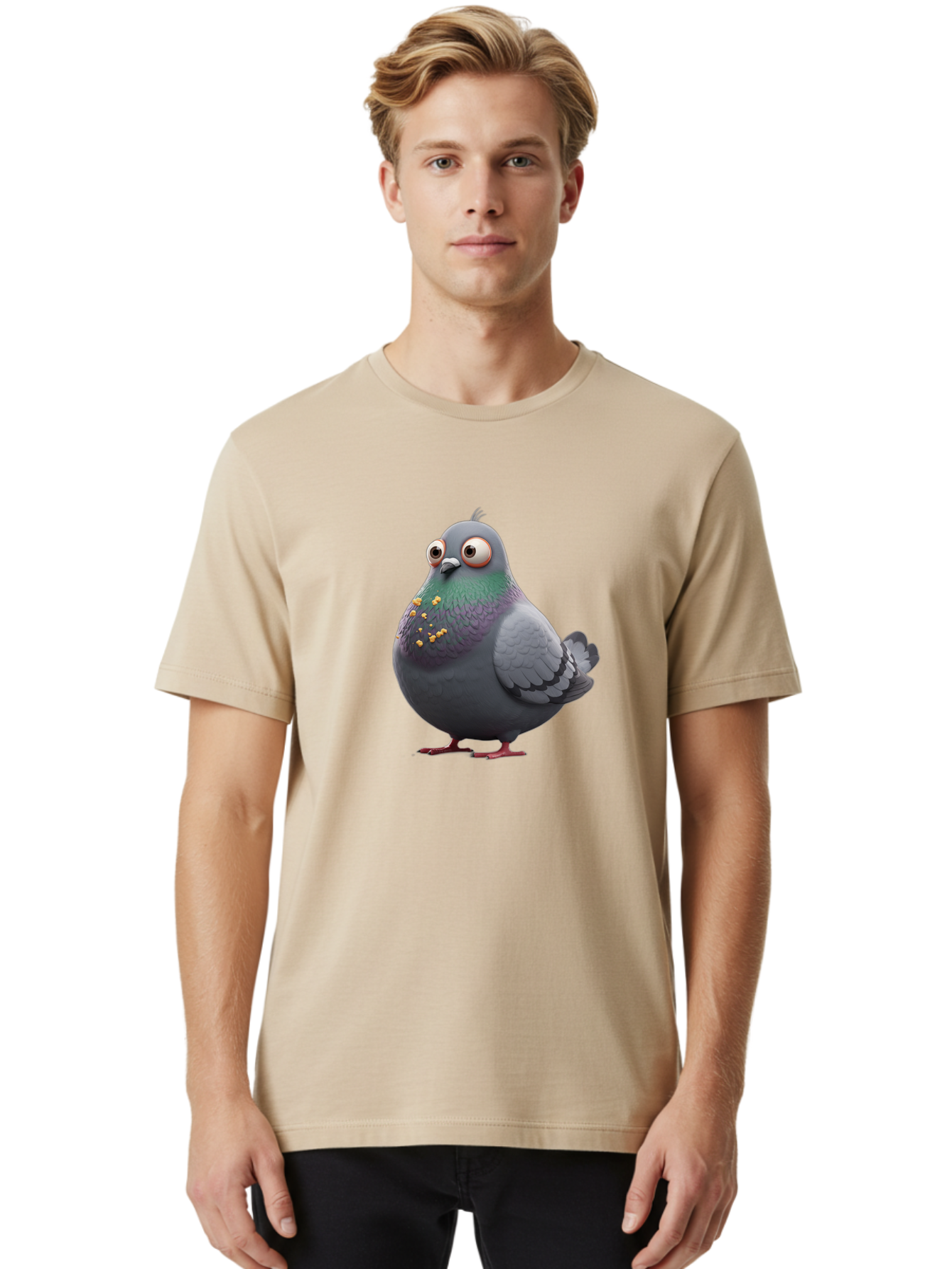 Pigeon-With-Big-Eyes Men'S Graphic Tee, 100% Cotton, Comfortable Casual Summer Wear, Machine Washable, Vintage Camera, Old Camera, Antique Camera, Black Camera, Classic Photography, Photography Equipment, Nostalgic Device, Film Camera, Baj642