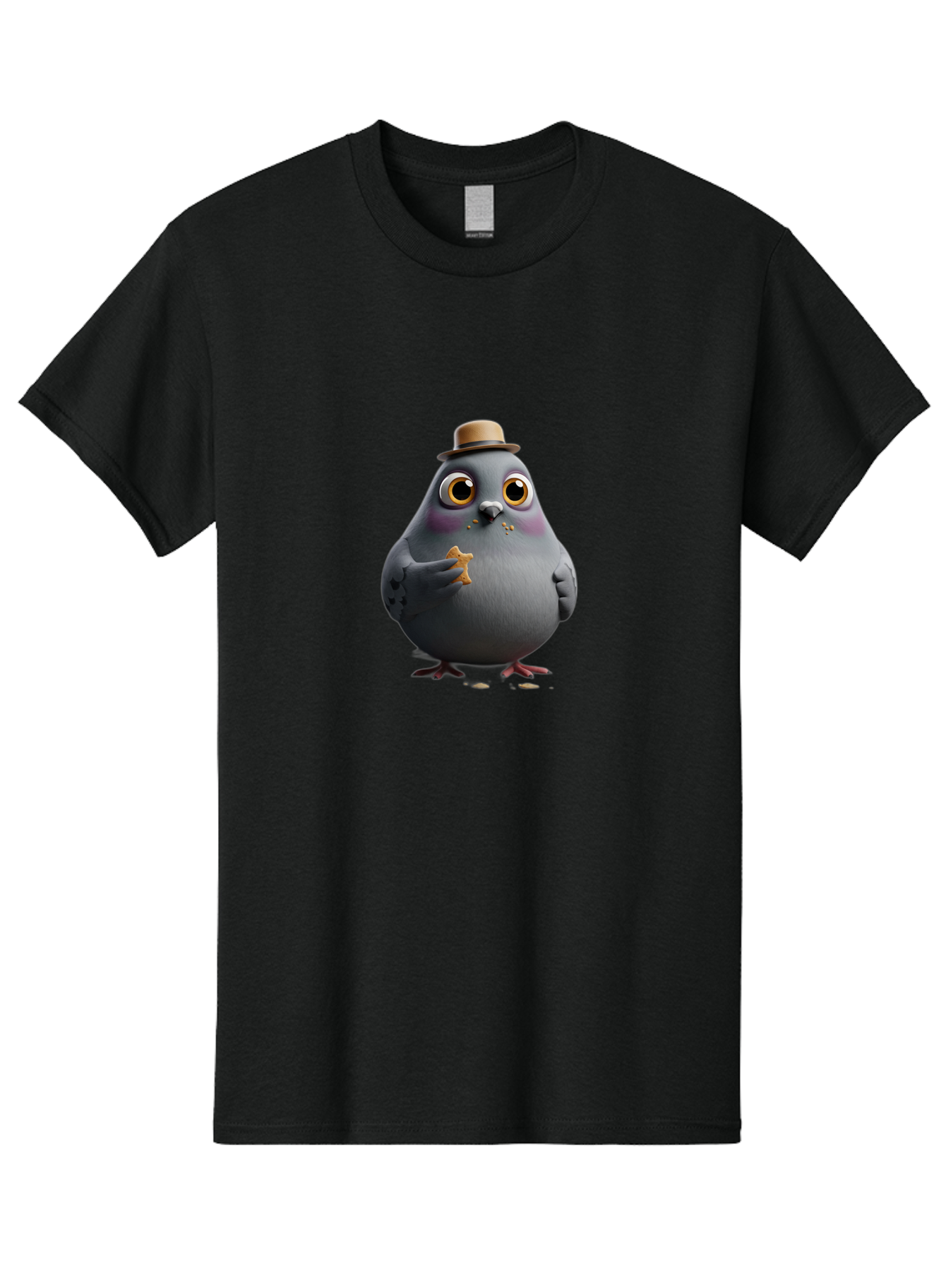 Pigeon-With-Hat Men'S Graphic Tee, 100% Cotton, Comfortable Casual Summer Wear, Machine Washable, Vintage Camera, Old Camera, Antique Camera, Black Camera, Classic Photography, Photography Equipment, Nostalgic Device, Film Camera, Camera Art Baj644