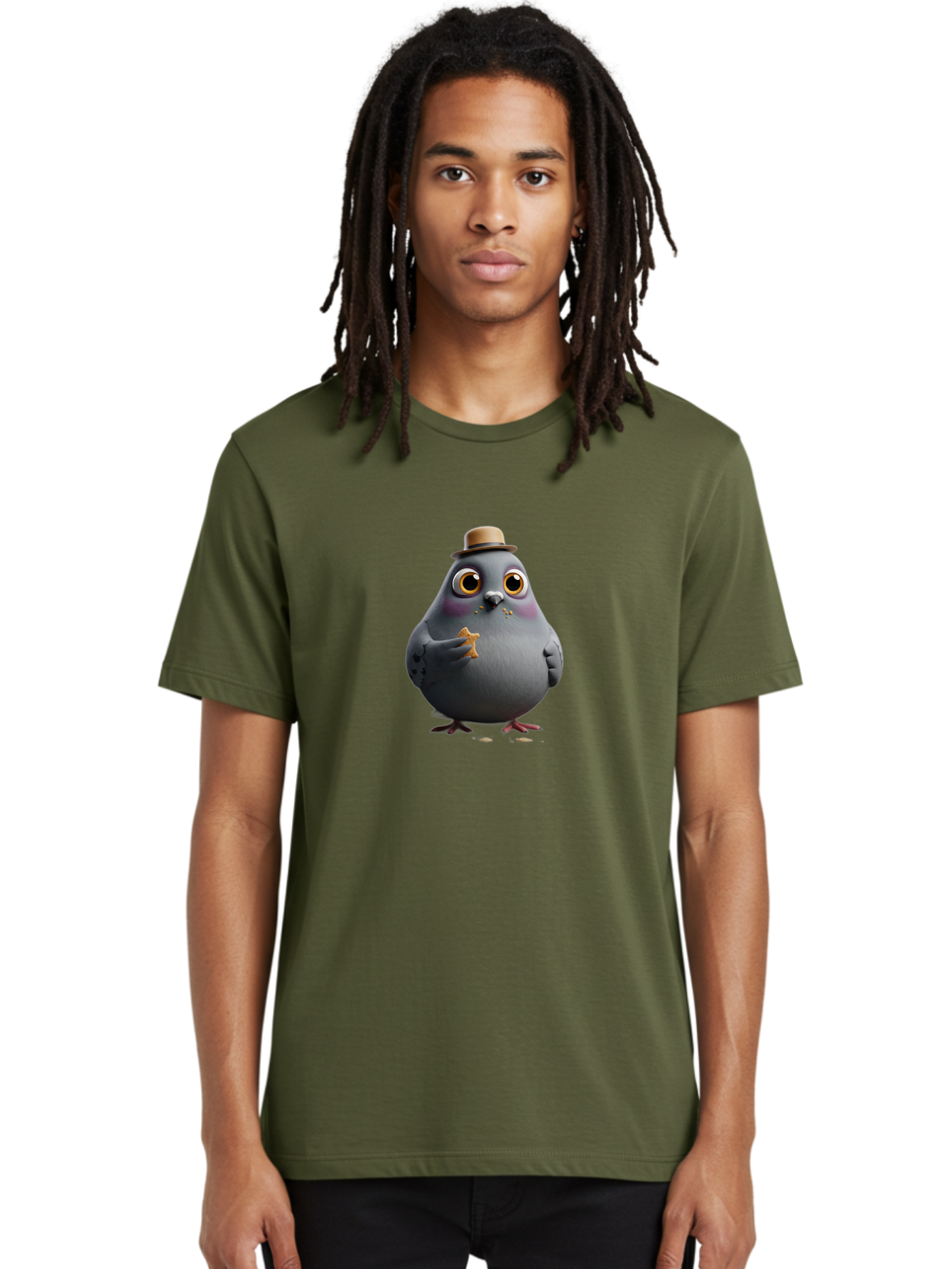 Pigeon-With-Hat Men'S Graphic Tee, 100% Cotton, Comfortable Casual Summer Wear, Machine Washable, Vintage Camera, Old Camera, Antique Camera, Black Camera, Classic Photography, Photography Equipment, Nostalgic Device, Film Camera, Camera Art Baj644