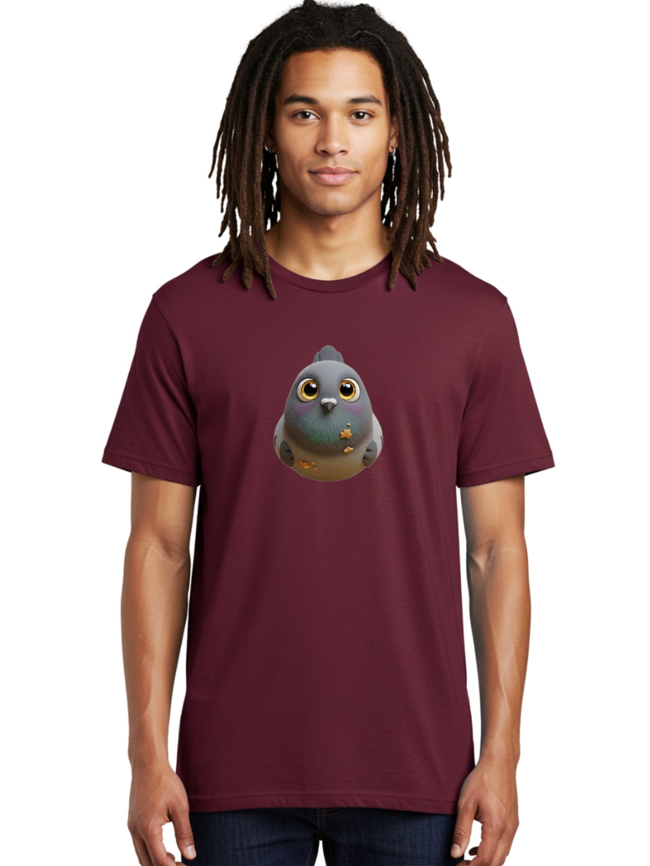Pigeon-With-Oversized-Eyes Men'S Graphic Tee, 100% Cotton, Comfortable Casual Summer Wear, Machine Washable, Vintage Camera, Old Camera, Antique Camera, Black Camera, Classic Photography, Photography Equipment, Nostalgic Device, Film Camera, Baj645