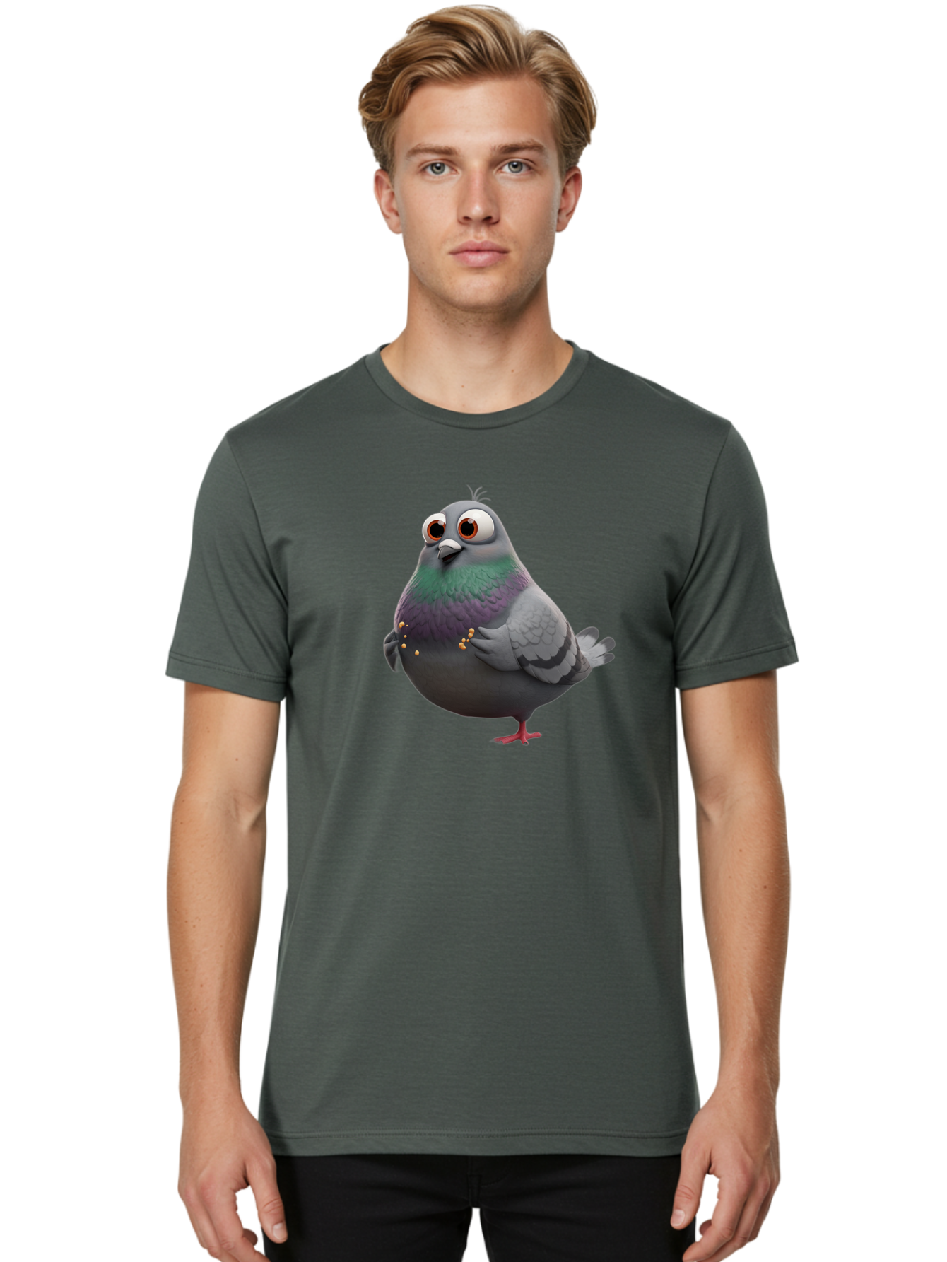 Pigeon Men'S Graphic Tee, 100% Cotton, Comfortable Casual Summer Wear, Machine Washable, Vintage Camera, Old Camera, Antique Camera, Black Camera, Classic Photography, Photography Equipment, Nostalgic Device, Film Camera, Camera Art Baj647