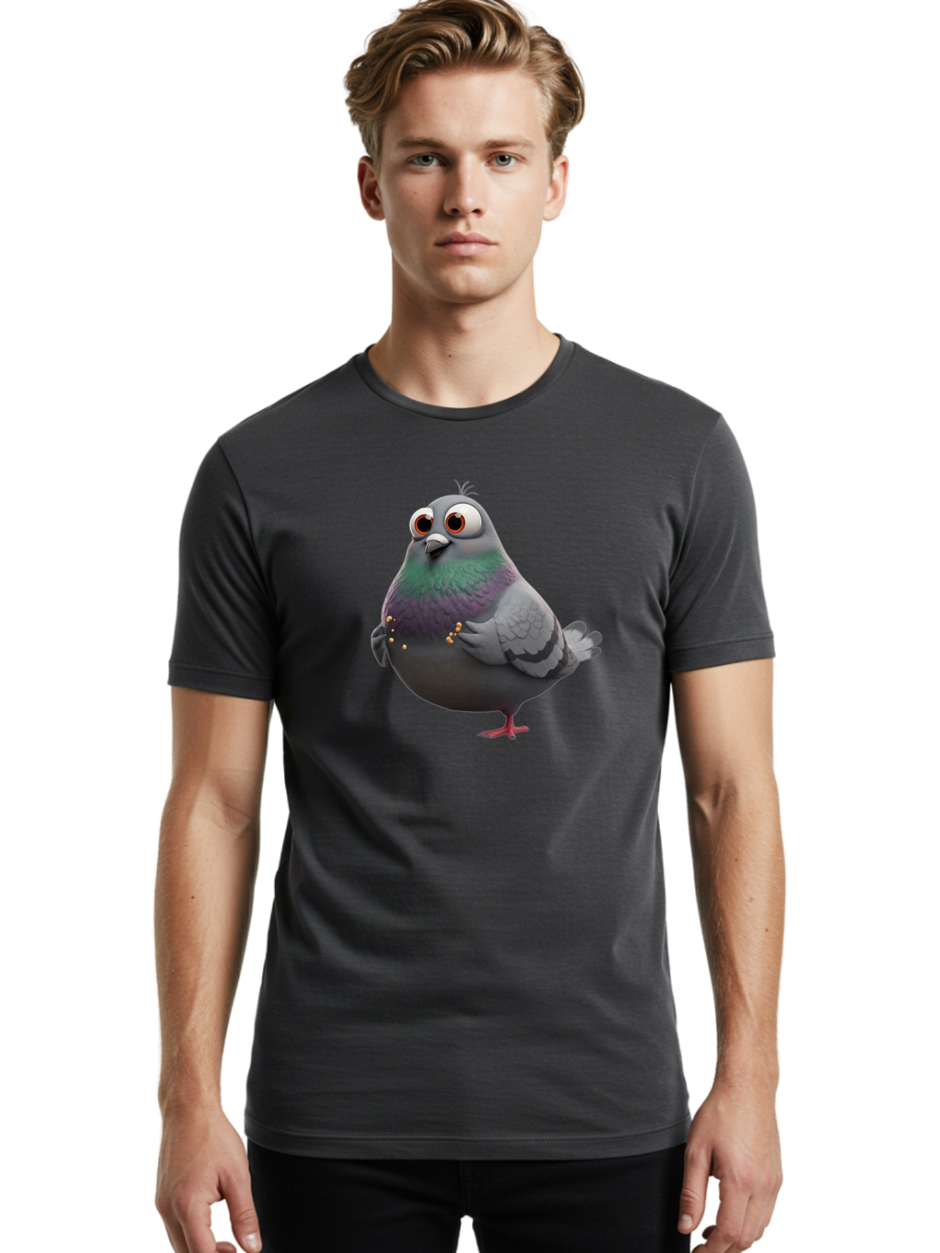 Pigeon Men'S Graphic Tee, 100% Cotton, Comfortable Casual Summer Wear, Machine Washable, Vintage Camera, Old Camera, Antique Camera, Black Camera, Classic Photography, Photography Equipment, Nostalgic Device, Film Camera, Camera Art Baj647