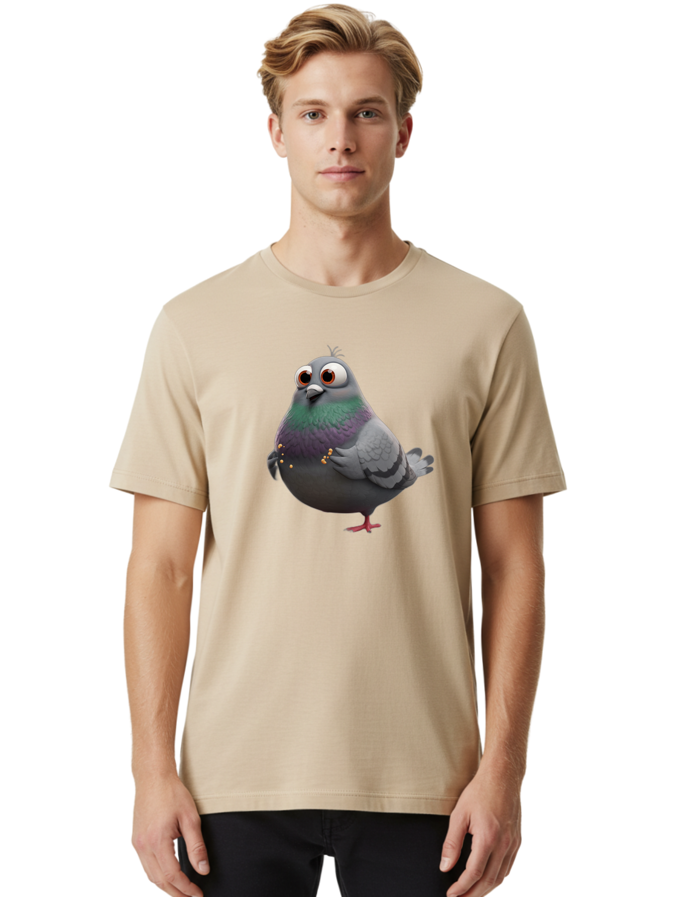 Pigeon Men'S Graphic Tee, 100% Cotton, Comfortable Casual Summer Wear, Machine Washable, Vintage Camera, Old Camera, Antique Camera, Black Camera, Classic Photography, Photography Equipment, Nostalgic Device, Film Camera, Camera Art Baj647