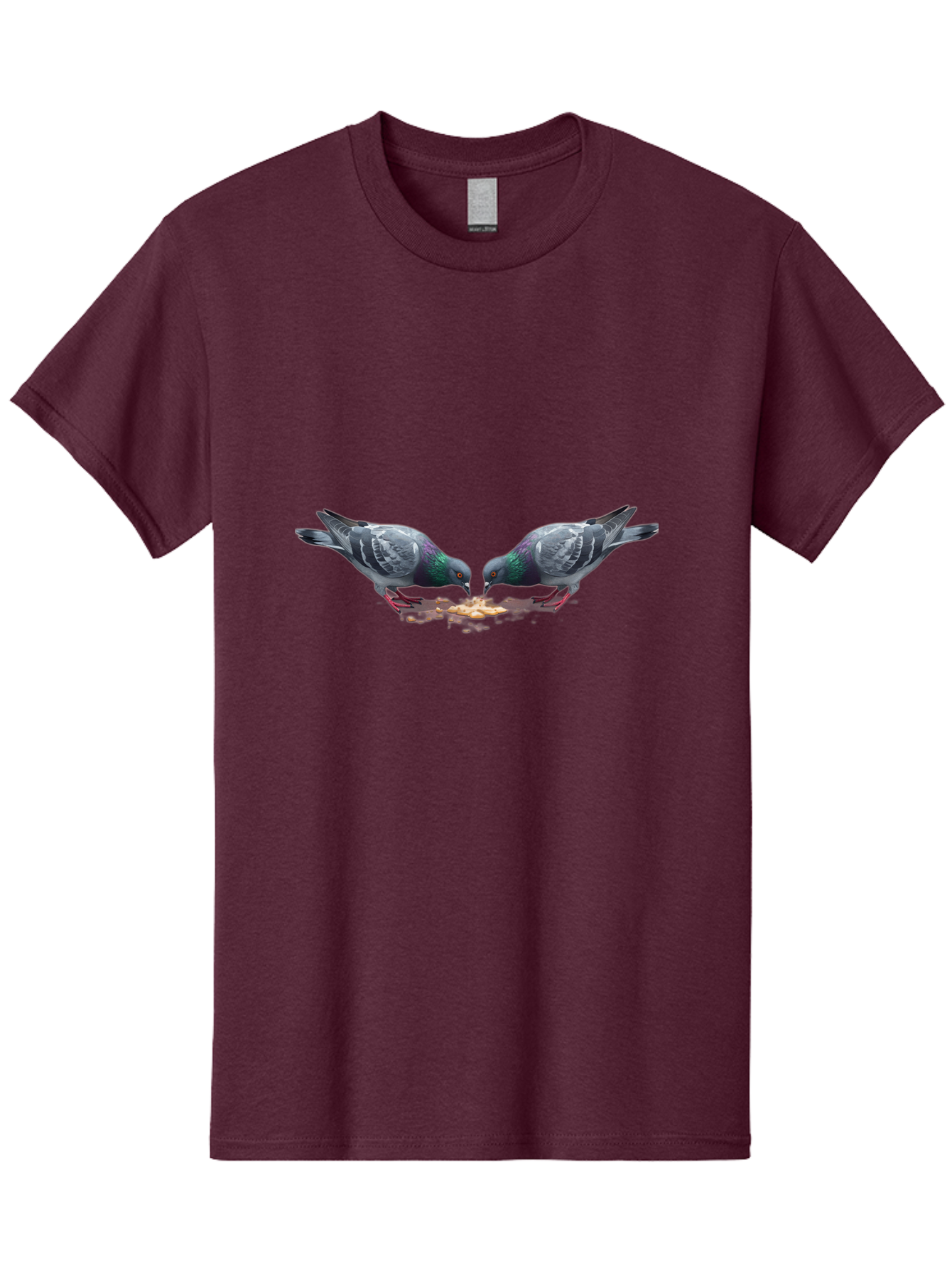 Pigeons-Eating-1 Men'S Graphic Tee, 100% Cotton, Comfortable Casual Summer Wear, Machine Washable, Vintage Camera, Old Camera, Antique Camera, Black Camera, Classic Photography, Photography Equipment, Nostalgic Device, Film Camera, Camera Art Baj648