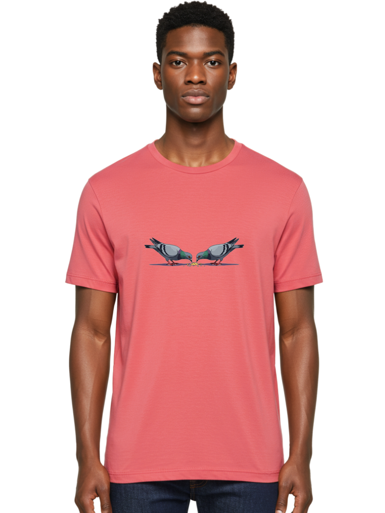 Pigeons-Eating Men'S Graphic Tee, 100% Cotton, Comfortable Casual Summer Wear, Machine Washable, Vintage Camera, Old Camera, Antique Camera, Black Camera, Classic Photography, Photography Equipment, Nostalgic Device, Film Camera, Camera Art Baj649